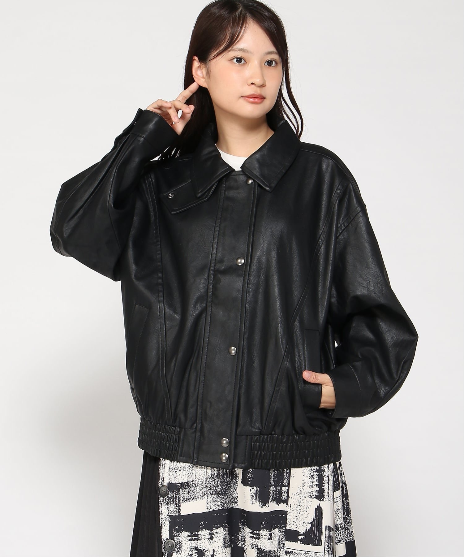 楽天市場】【SALE／49%OFF】(W)フェイクレザー ライダース