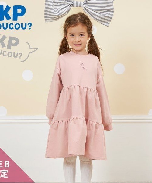楽天市場】(KP)KP(ケーピー)巻き花付き半袖ワンピース(110～130