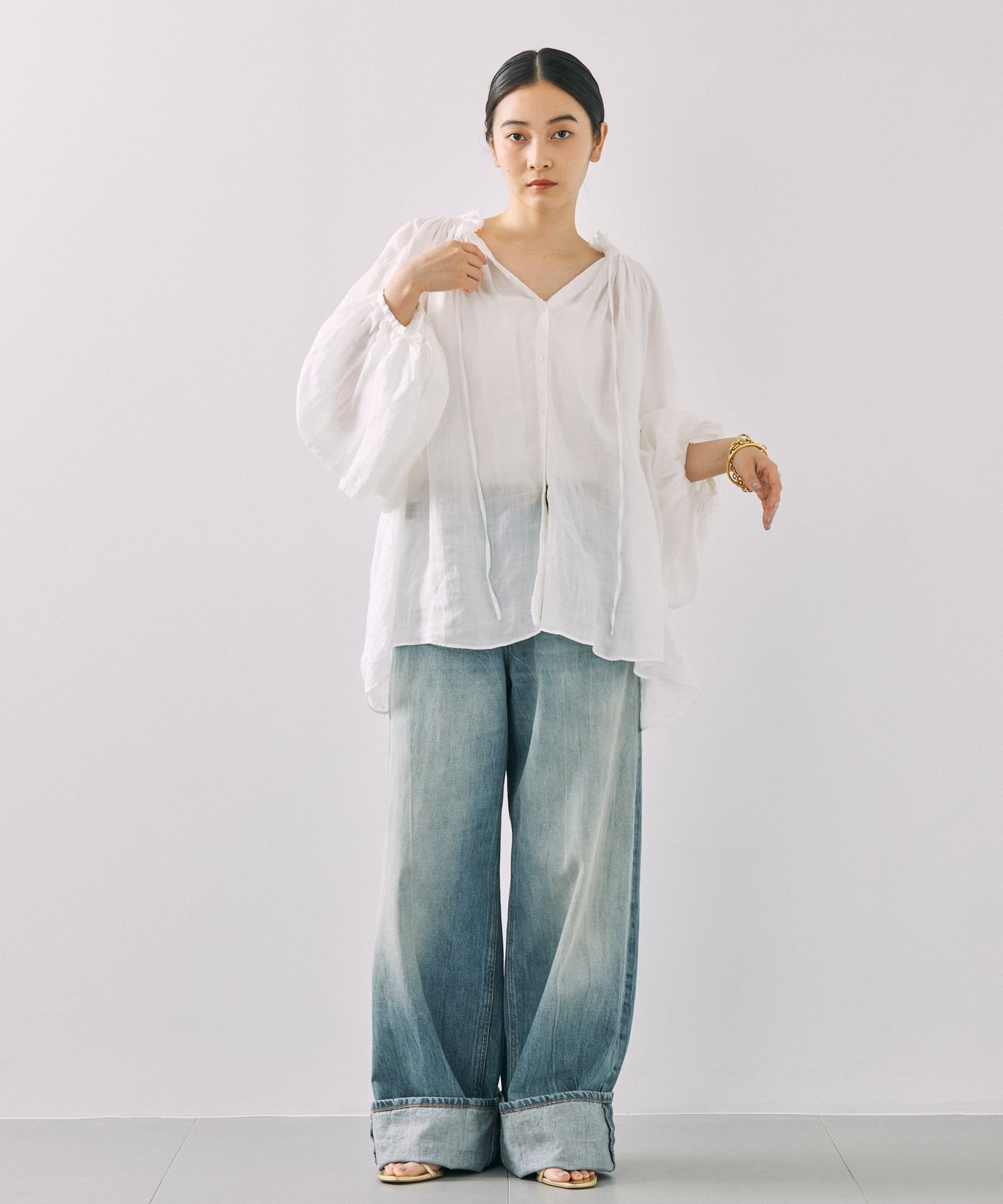 SALE／30%OFF】BABYLONE ギャザーボリュームブラウス バビロン 