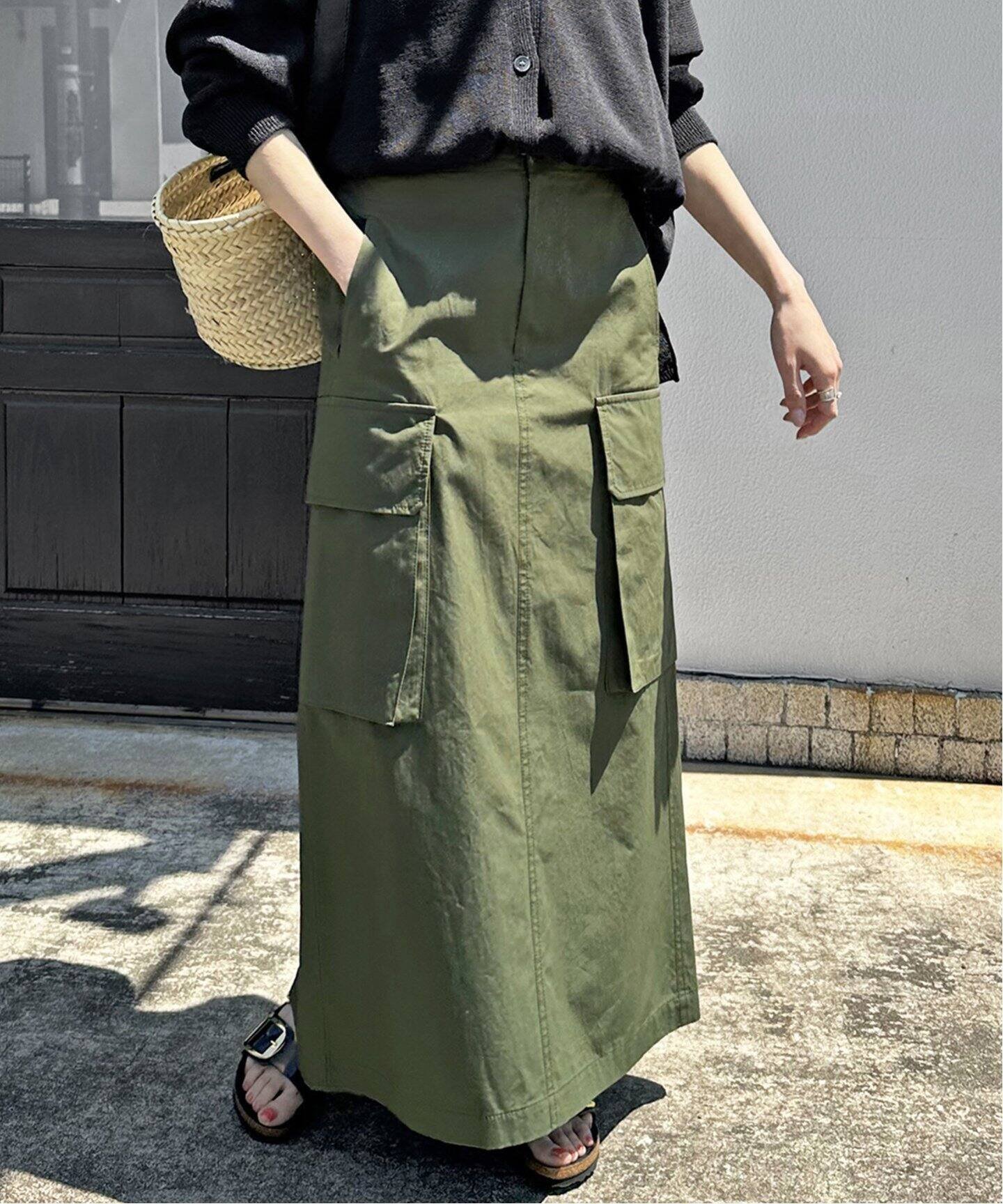 Spick & Span ≪追加≫カーゴポケットIラインスカート スピックアンド  