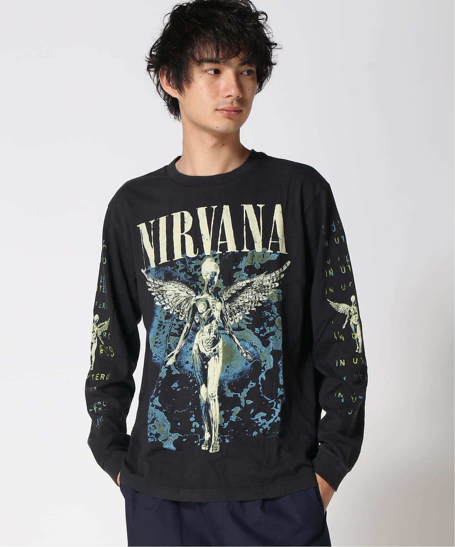 楽天市場】(U)□ニルヴァーナ リラックスフィット グラフィックTシャツ