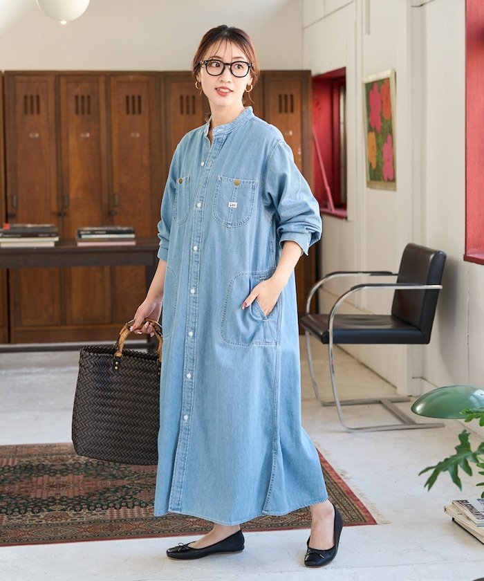 Lee 別注FLARE MAXI ONEPIECE【WEB限定】 25AW フリークスストア