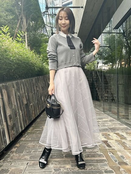 【美品】バリエチュールフレアスカート ブラック 36 セルフォード 美品】セルフォード バリエチュールフレアスカート 36 - メルカリ