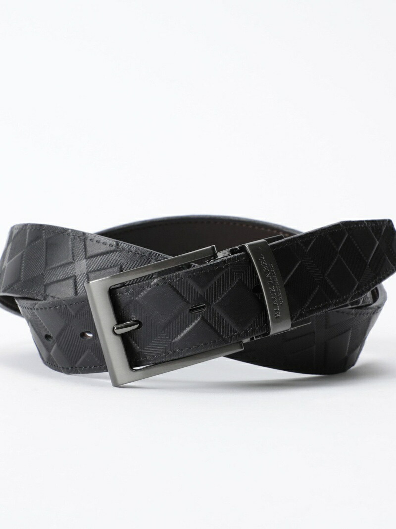 楽天市場 Black Label Crestbridge エンボスクレストブリッジチェックリバーシブルベルト ブルーレーベル ブラックレーベル クレストブリッジ ファッショングッズ ベルト ブラック ブラウン 送料無料 Rakuten Fashion Men