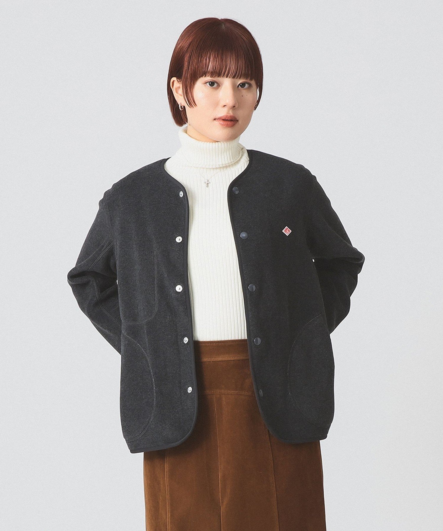 楽天市場】2025秋冬♪ ダントン ノーカラー フリース カーディガン