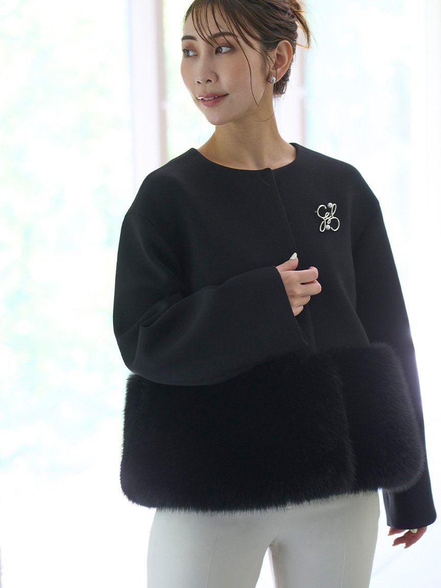 SALE／30%OFF】CELFORD 裾ファーポンチブルゾン セルフォード