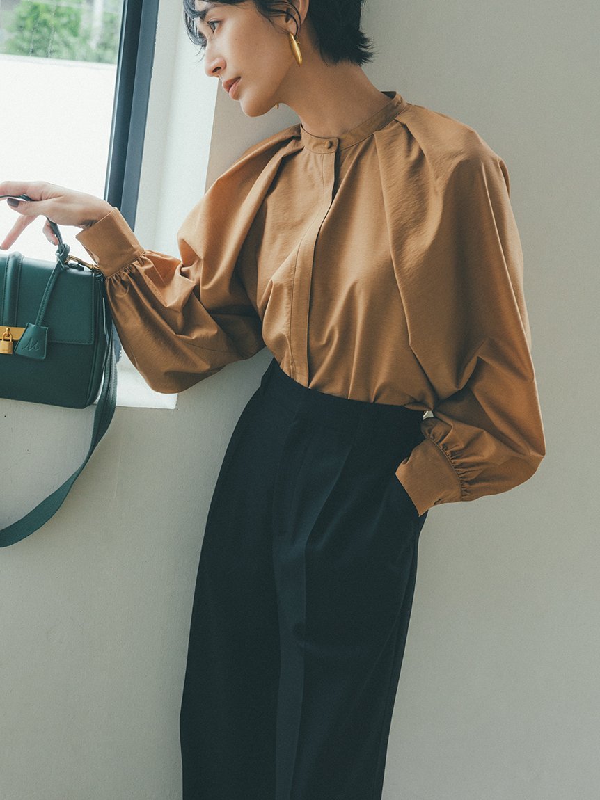 SALE／50%OFF】Mila Owen ショルダータックパフスリーブブラウス