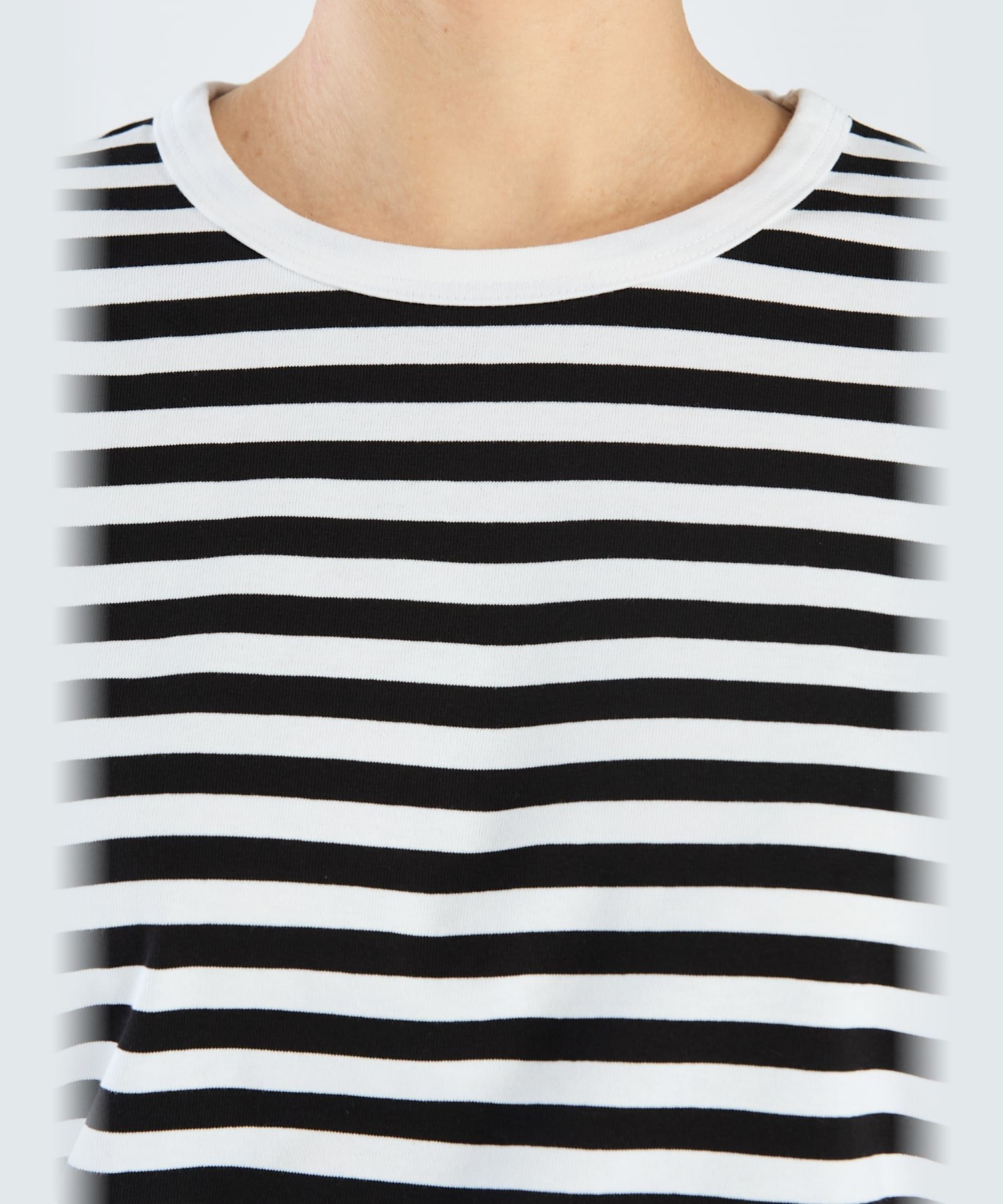 アニエスベー　ボーダーカットソー agnes b. FEMME 細ボーダー コットン 長袖 Tシャツ 