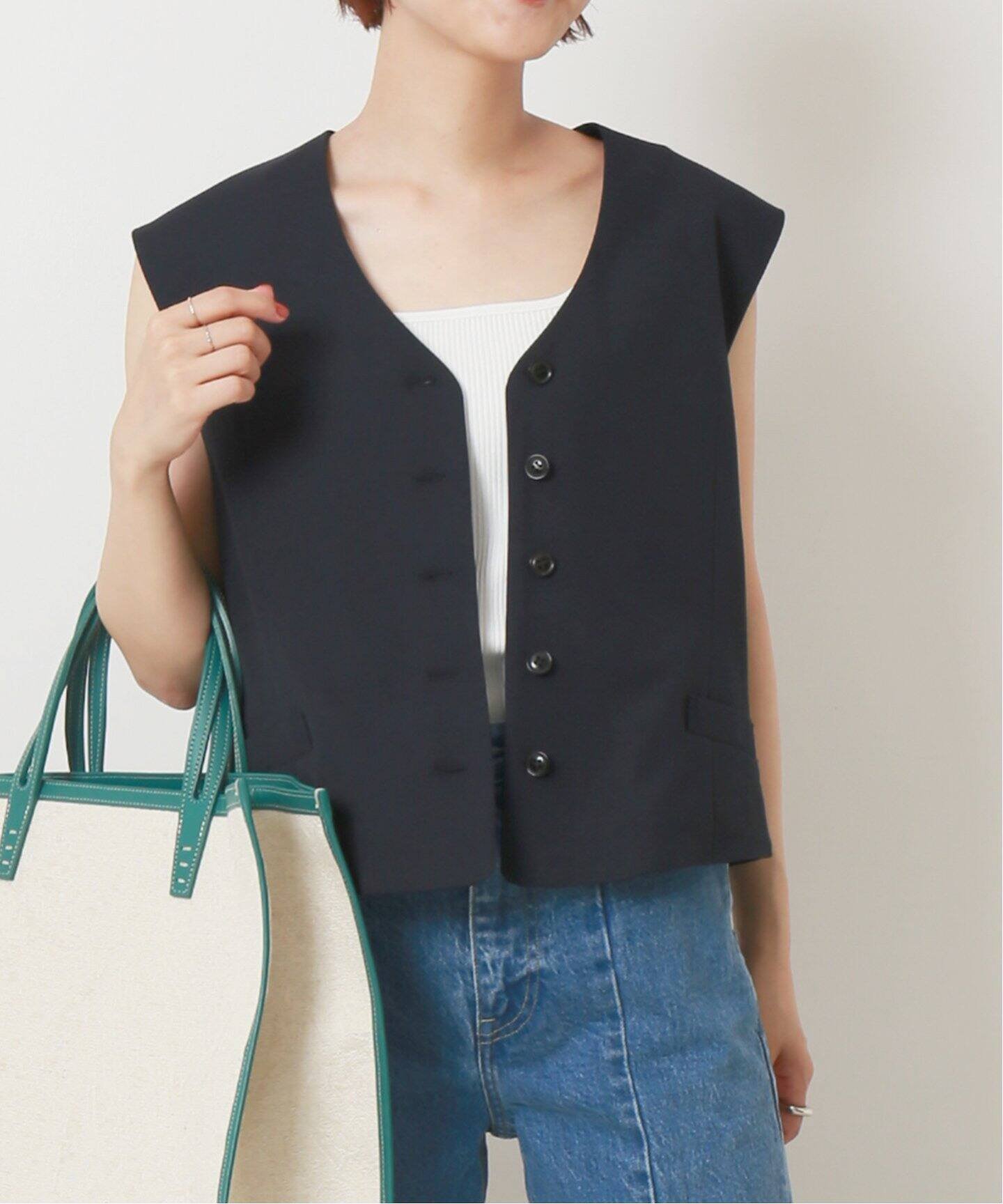 SALE／40%OFF】Spick & Span リネンライクベスト スピックアンド