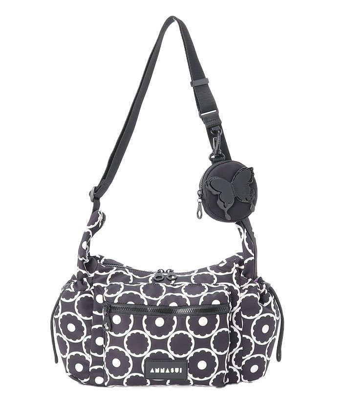 ANNA SUI マグノリア 黒 2way レザー バッグ ANNA SUI アナスイ ショルダーバッグ レディース ブランド