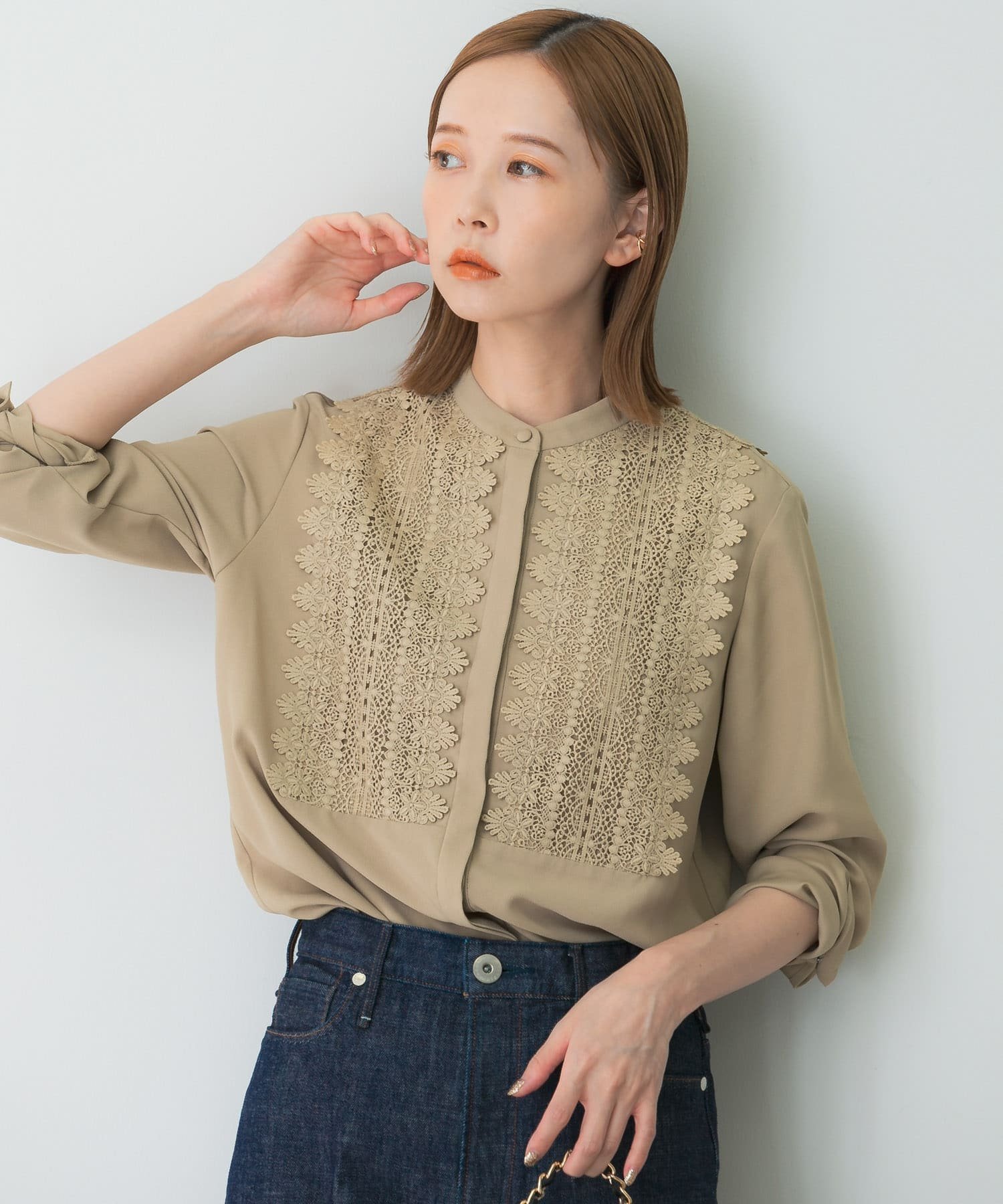 URBAN RESEARCH ROSSO - ROSSO ウォッシャブルレースブラウス アーバンリサーチロッソ トップス URBAN RESEARCH ROSSO（アーバンリサーチロッソ）の