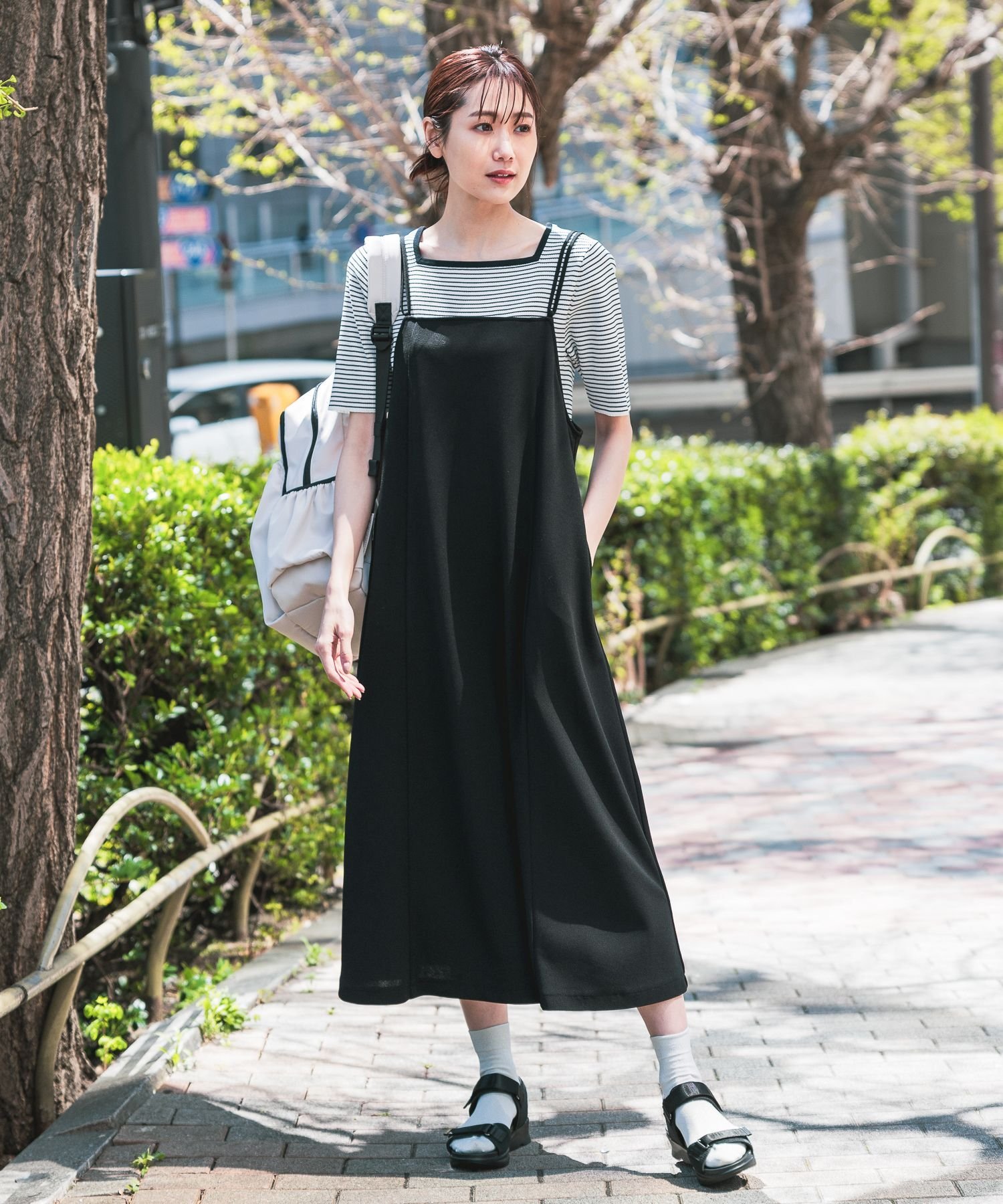 SALE／60%OFF】GLOBAL WORK スゴラクストレッチキャミワンピース