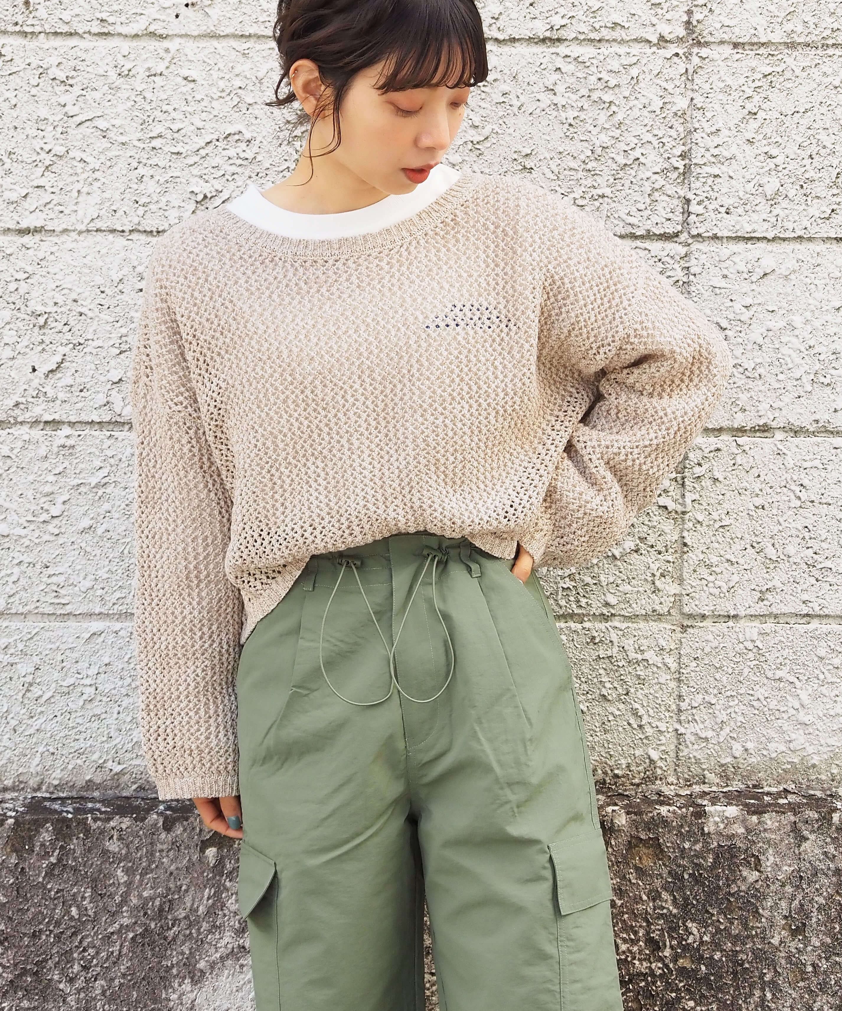 tiptop tiptop/MIXテープヤーンメッシュプルオーバー ティップ tiptop tiptop/MIXテープヤーンメッシュプルオーバー ティップ