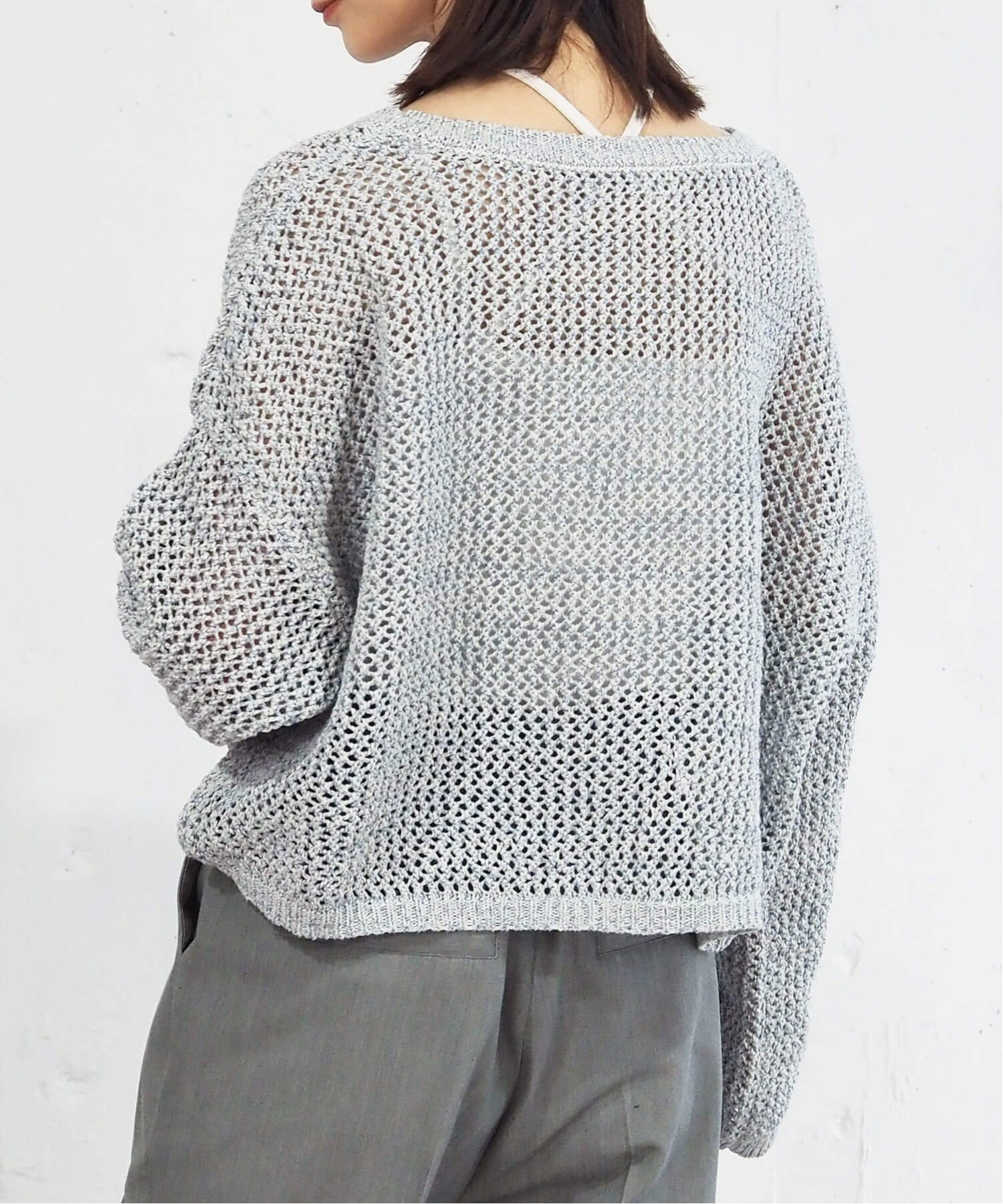 tiptop tiptop/MIXテープヤーンメッシュプルオーバー ティップ tiptop tiptop/MIXテープヤーンメッシュプルオーバー ティップ