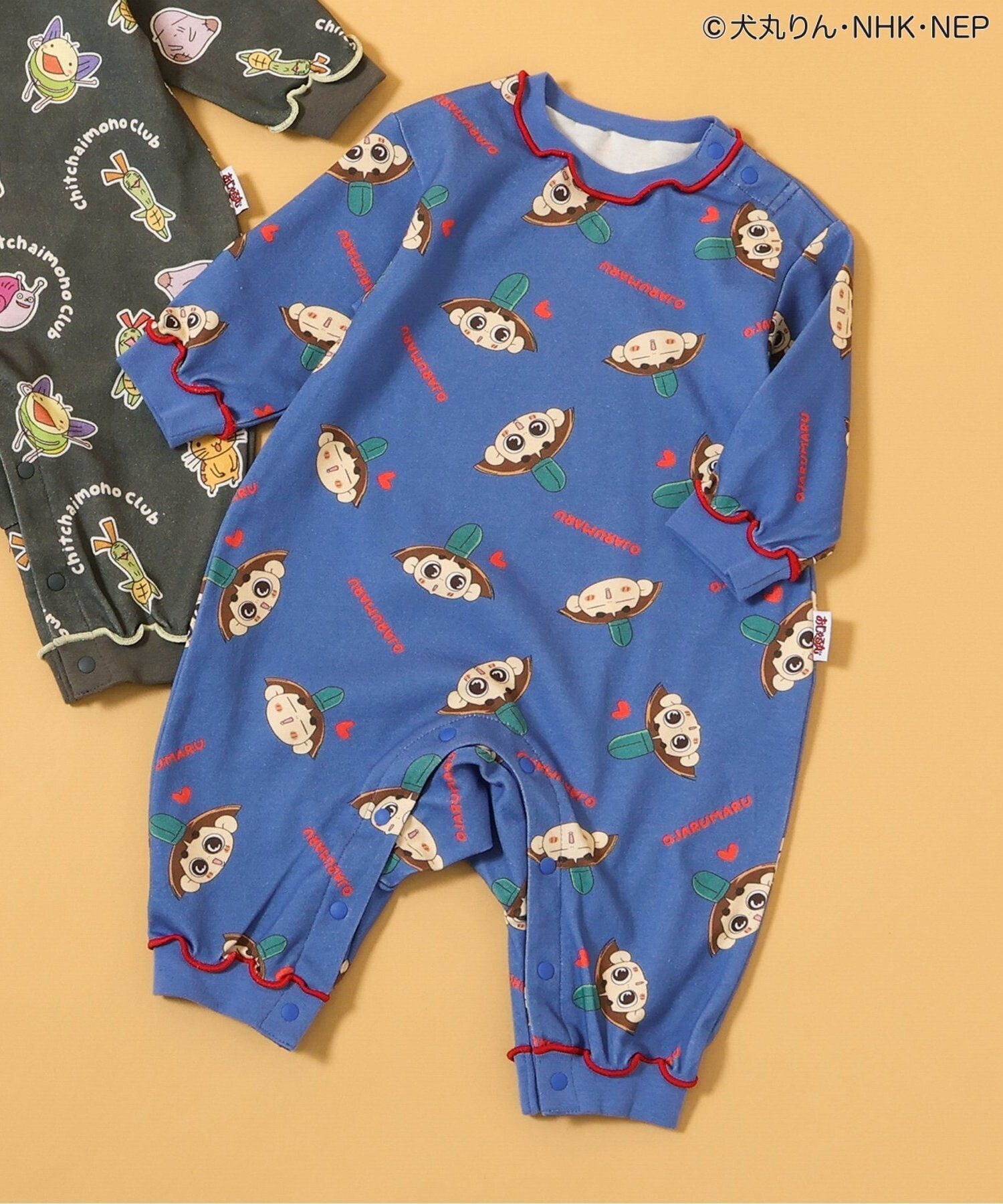 BREEZE 【おじゃる丸】カバーオール エフオーオンラインストア マタニティウェア・ベビー用品 ロンパース・カバーオール ブルー グレー画像