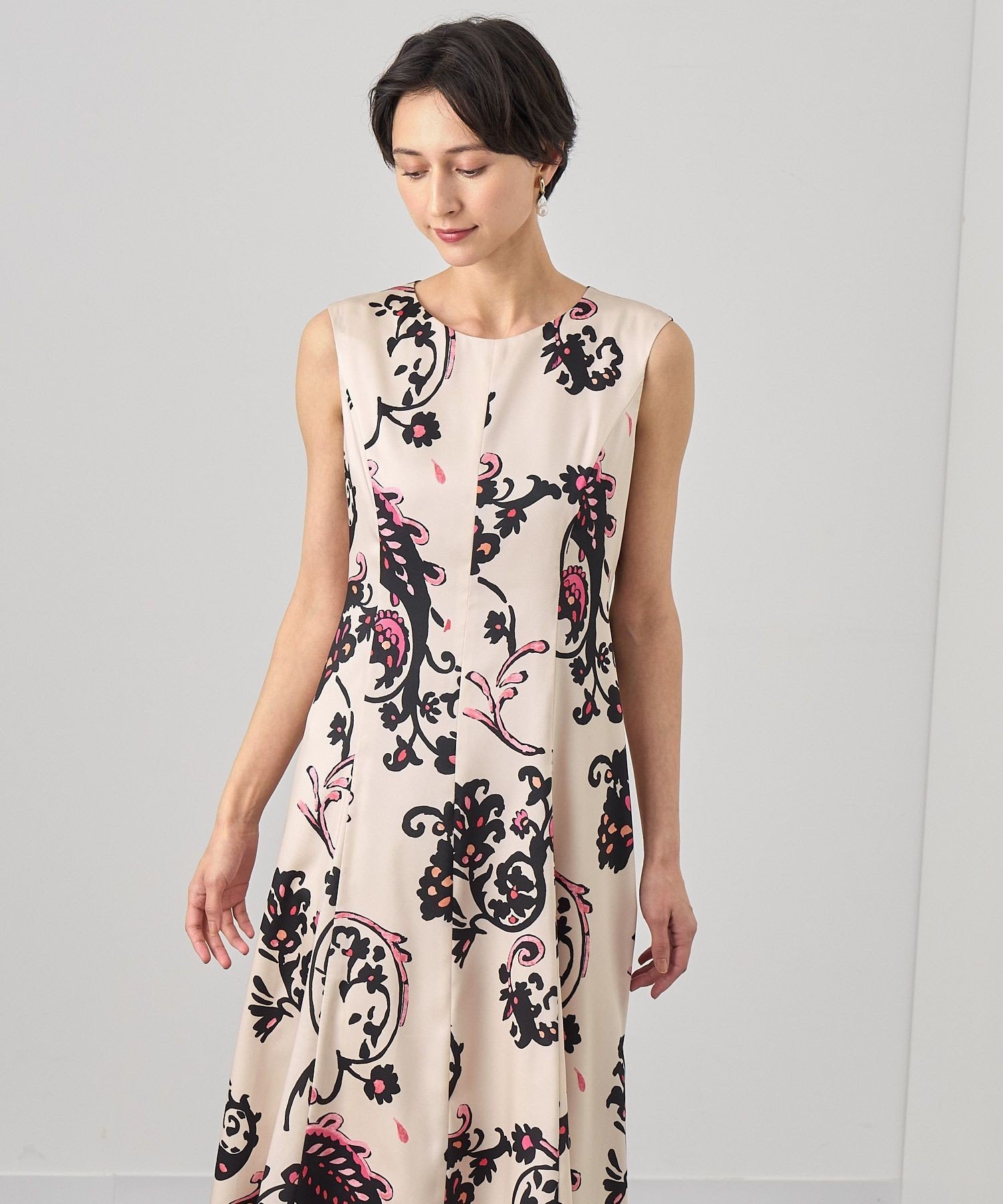 ANAYI ヘリンボンチェックベルト付き ワンピース 【公式通販】