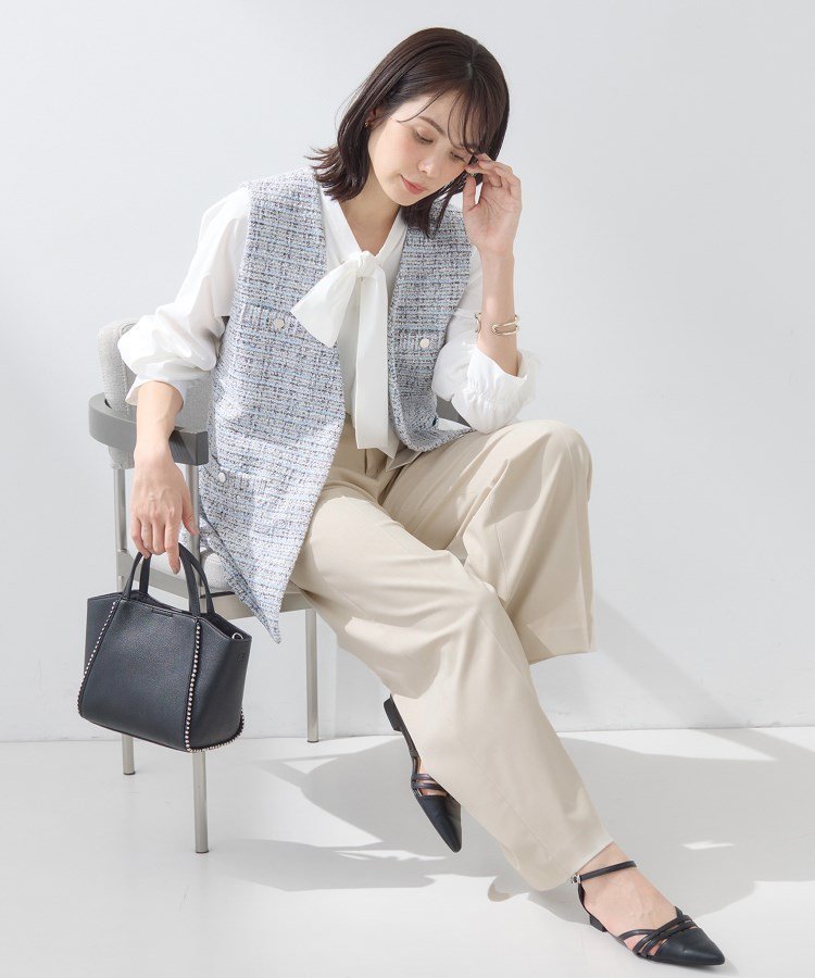 【SALE／55%OFF】INDIVI 【新作褒められパンツ】快温ワイドパンツ インディヴィ パンツ その他のパンツ ベージュ ネイビー グリーン ホワイト【送料無料】