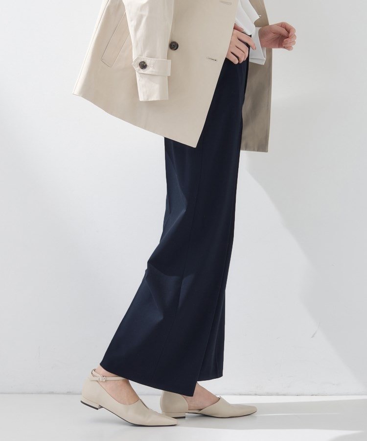 【SALE／55%OFF】INDIVI 【新作褒められパンツ】快温ワイドパンツ インディヴィ パンツ その他のパンツ ベージュ ネイビー グリーン ホワイト【送料無料】