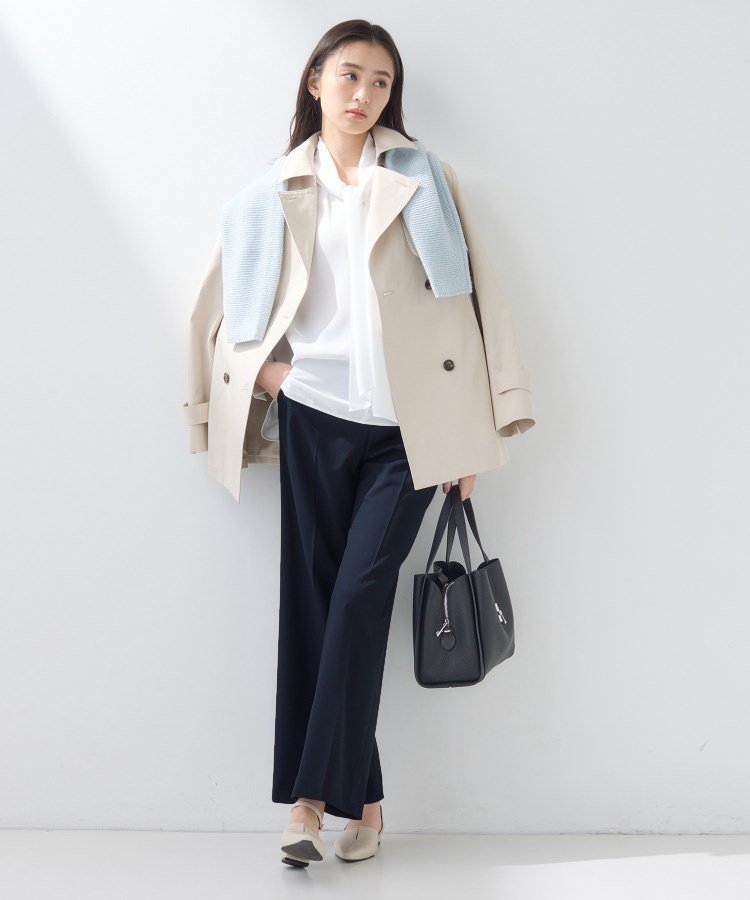 【SALE／55%OFF】INDIVI 【新作褒められパンツ】快温ワイドパンツ インディヴィ パンツ その他のパンツ ベージュ ネイビー グリーン ホワイト【送料無料】
