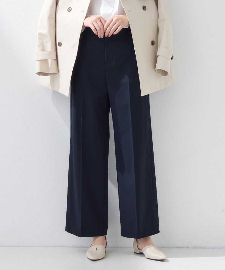 【SALE／55%OFF】INDIVI 【新作褒められパンツ】快温ワイドパンツ インディヴィ パンツ その他のパンツ ベージュ ネイビー グリーン ホワイト【送料無料】