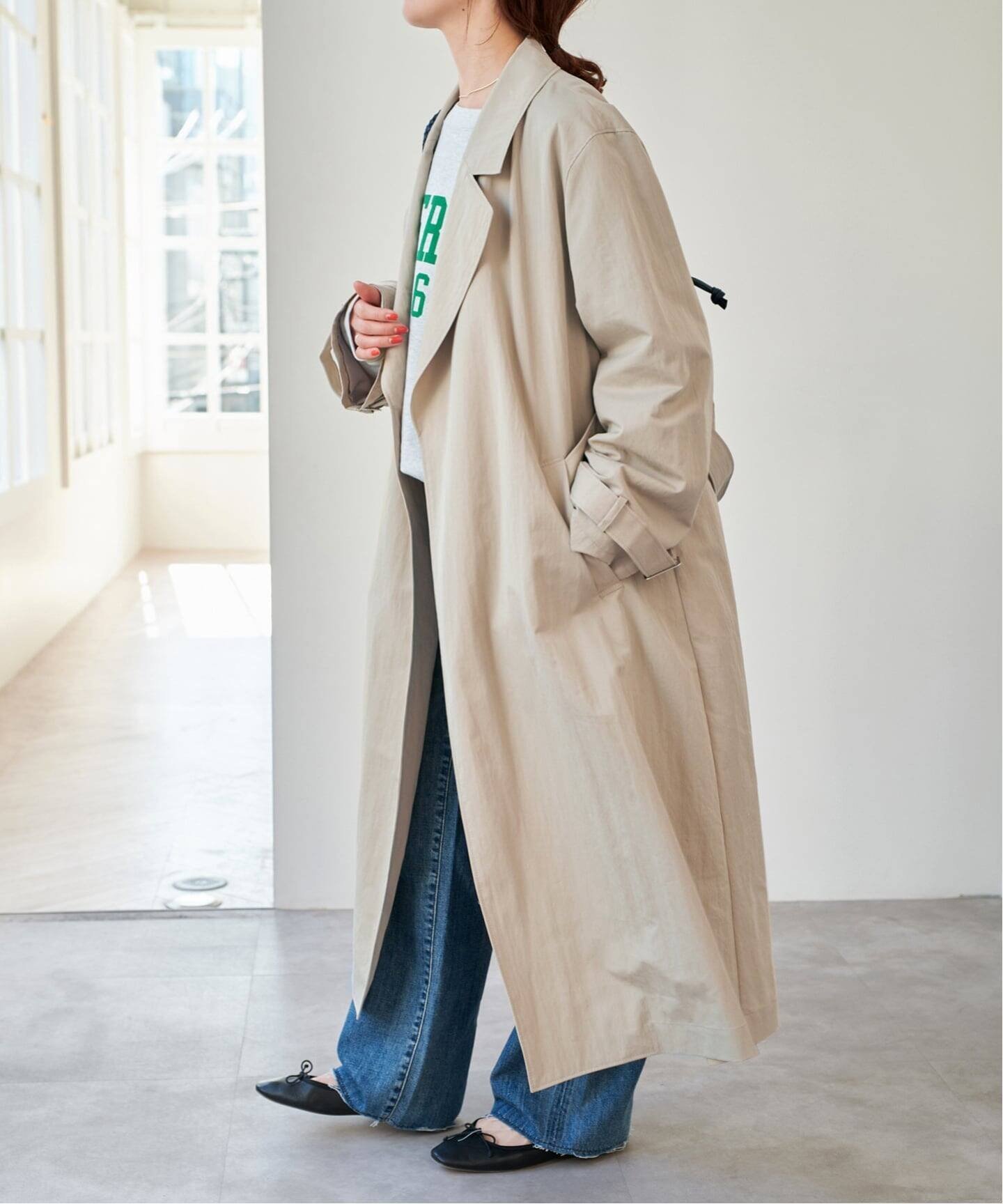 楽天市場】【SALE／50%OFF】ノーカラーVネックリバーコート Spick