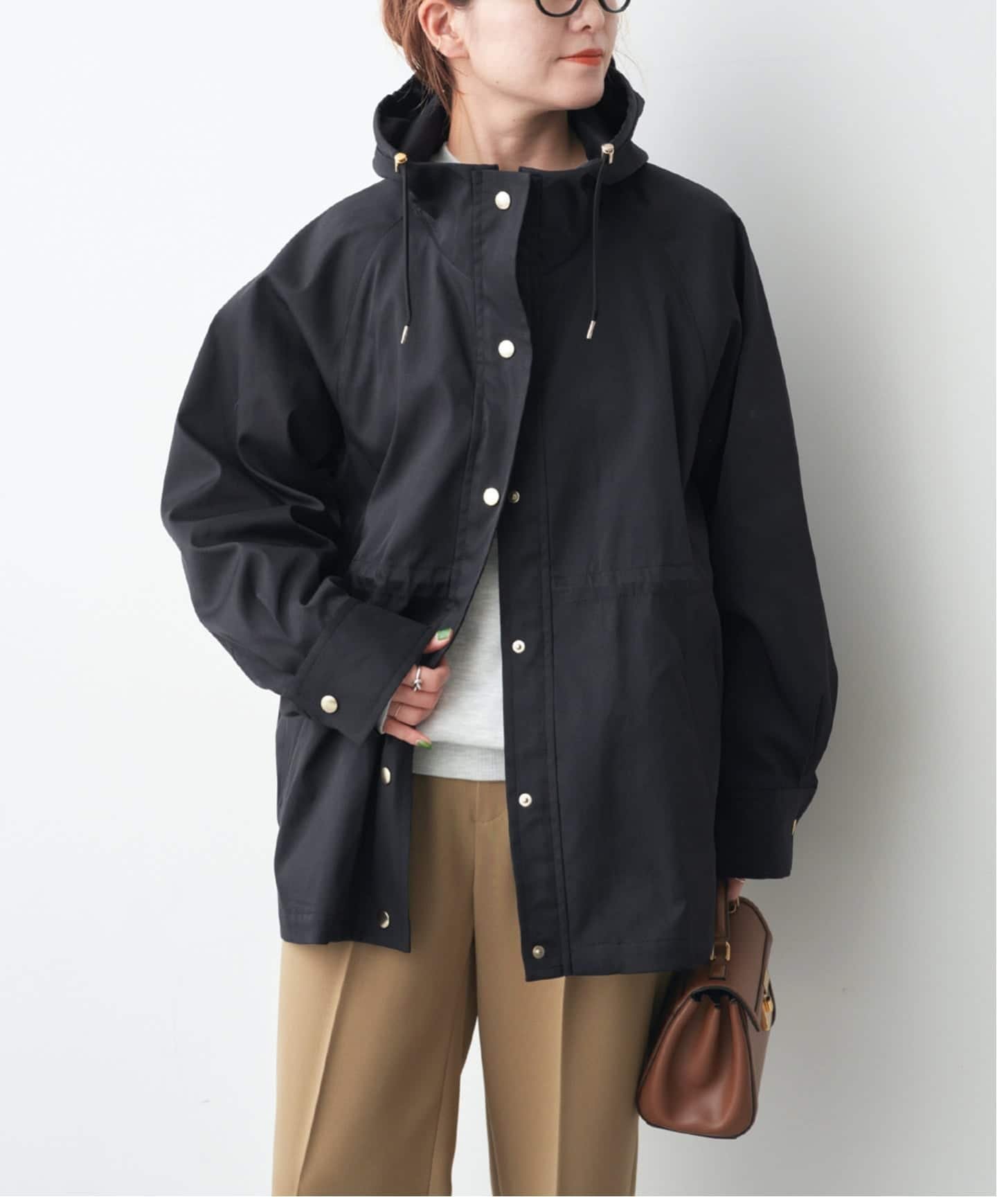 Spick & Span 撥水ツイルフーディーブルゾン スピックアンドスパン 