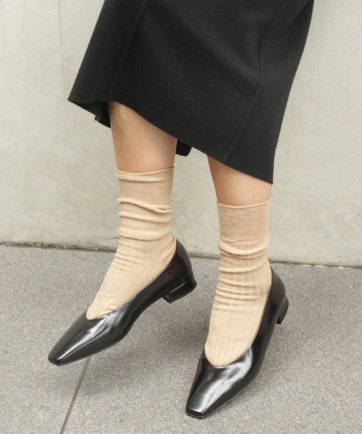 ✿ FABIO RUSCONI スクエアギャザーパンプス ✿ ファビオルスコーニ FABIO RUSCONI スクエアトウギャザー