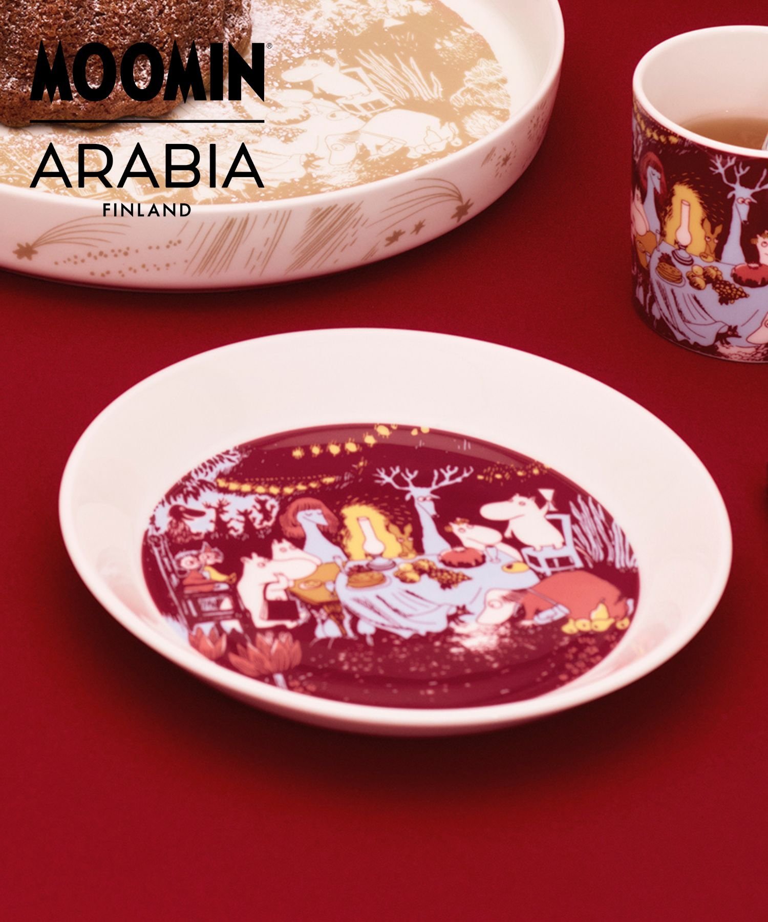 楽天市場】ムーミン プレート19cmセット イエロー＆フレー ARABIA