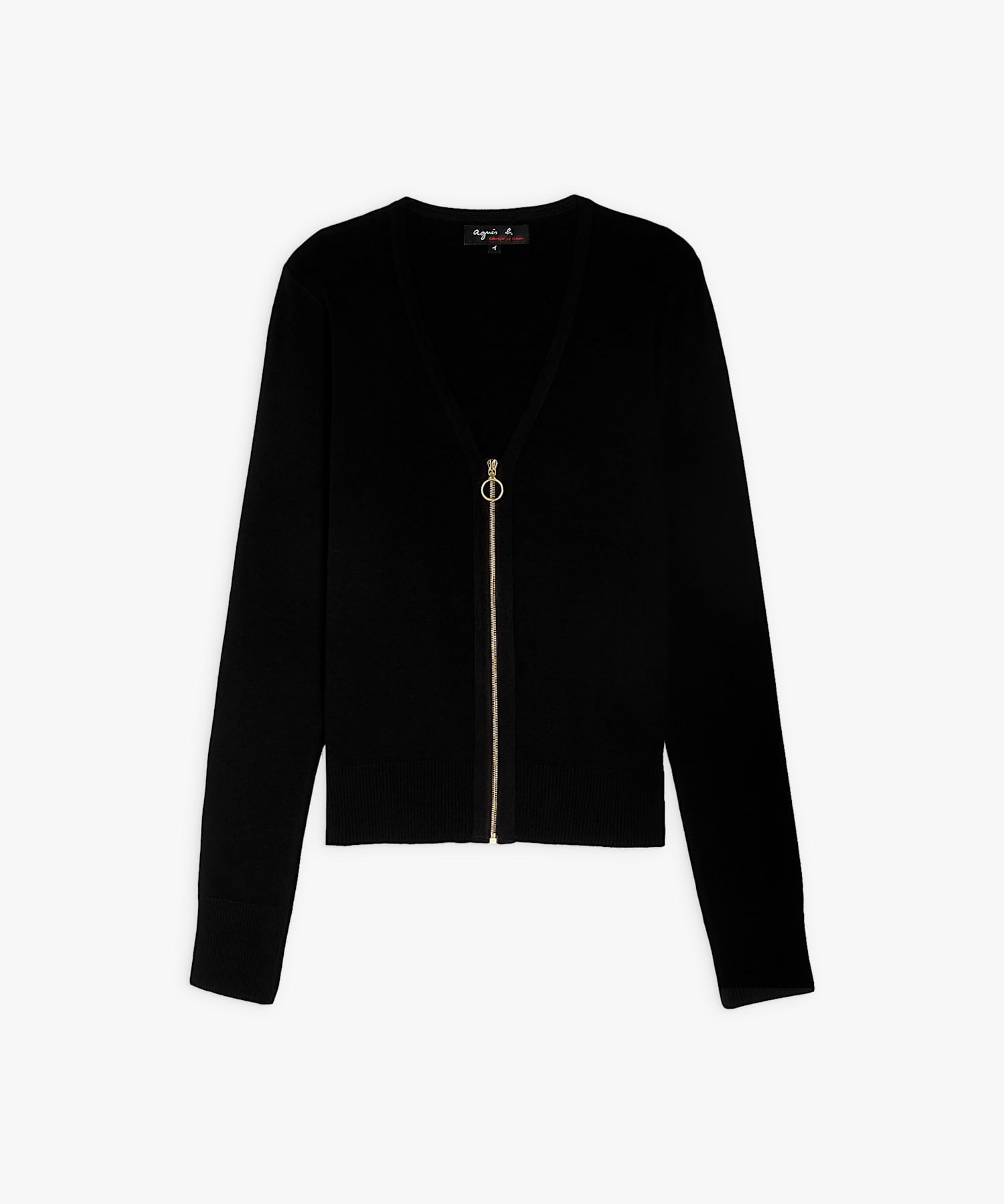 未使用✨To b. by agnes b. ジップアップカーディガン　黒 To b. by agnes b.（トゥービーバイアニエスベー）の「WQ58 CARDIGAN