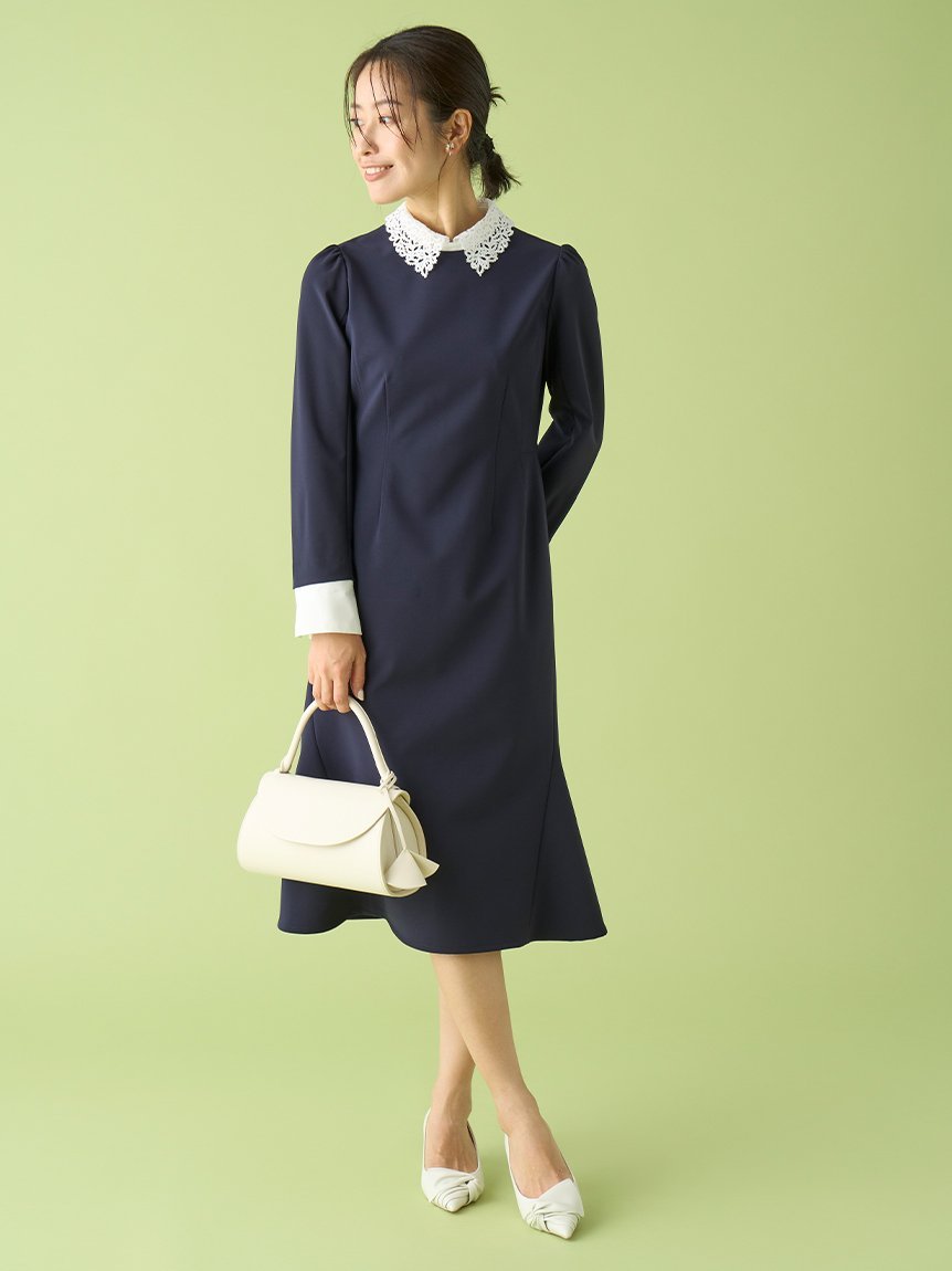 SALE／50%OFF】CELFORD エンブロイダリーカラータイトワンピ セル 