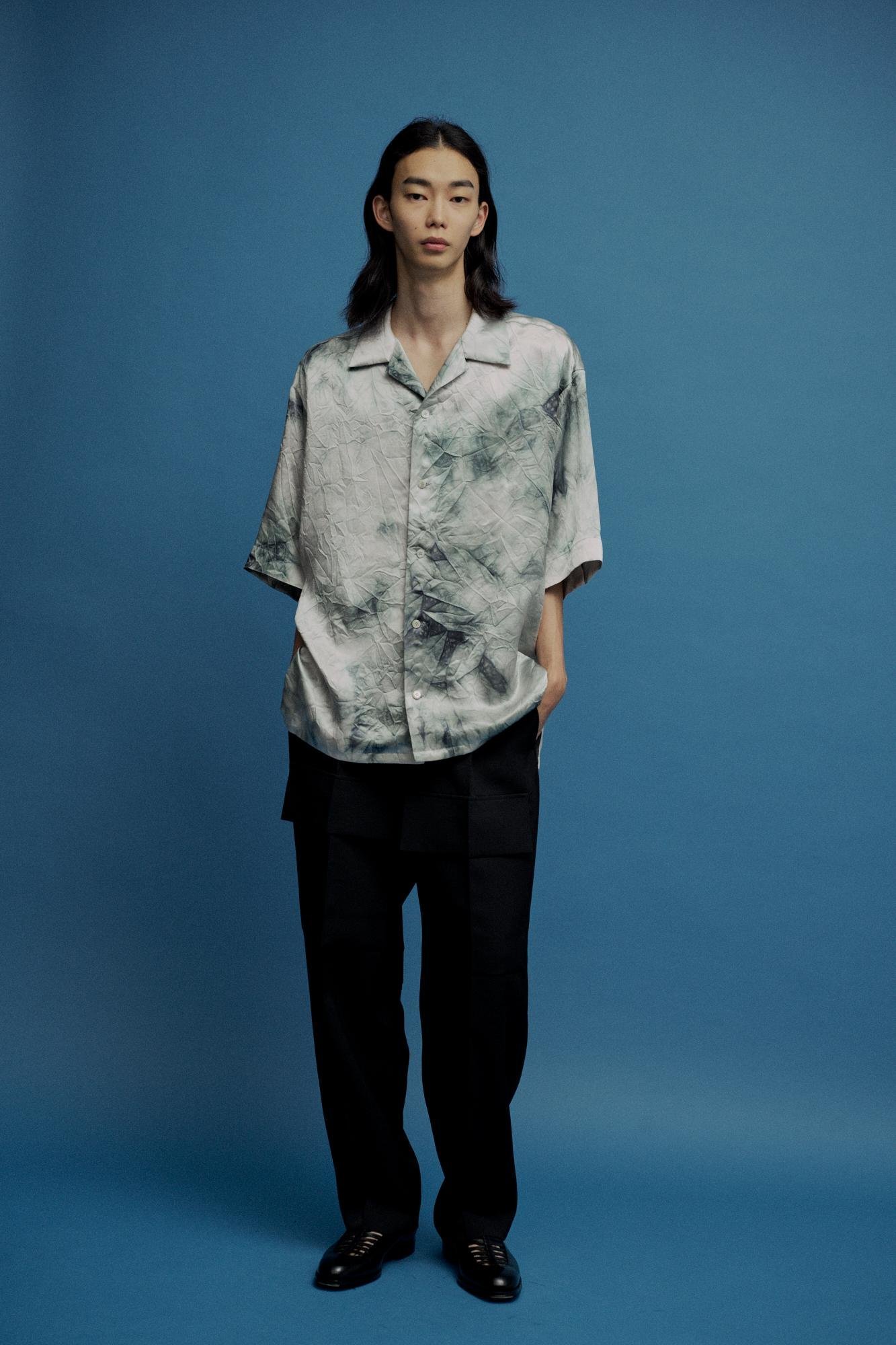 ENFOLD - Ujoh ウジョー ノーカラーシャツ 楽天市場】UJOH Slit Sleeve Open Collar Shirt ウジョー