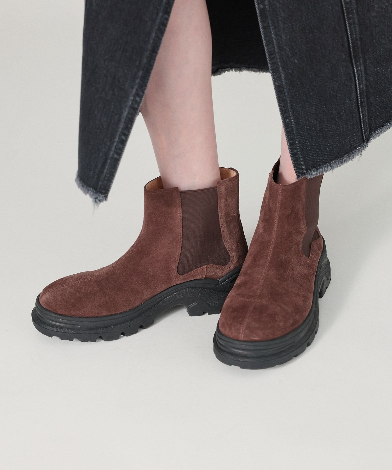 【SALE／20%OFF】BABYLONE 【MOHI】トラックソールスエードブーツ バビロン シューズ・靴 ブーツ ブラウン【送料無料】画像