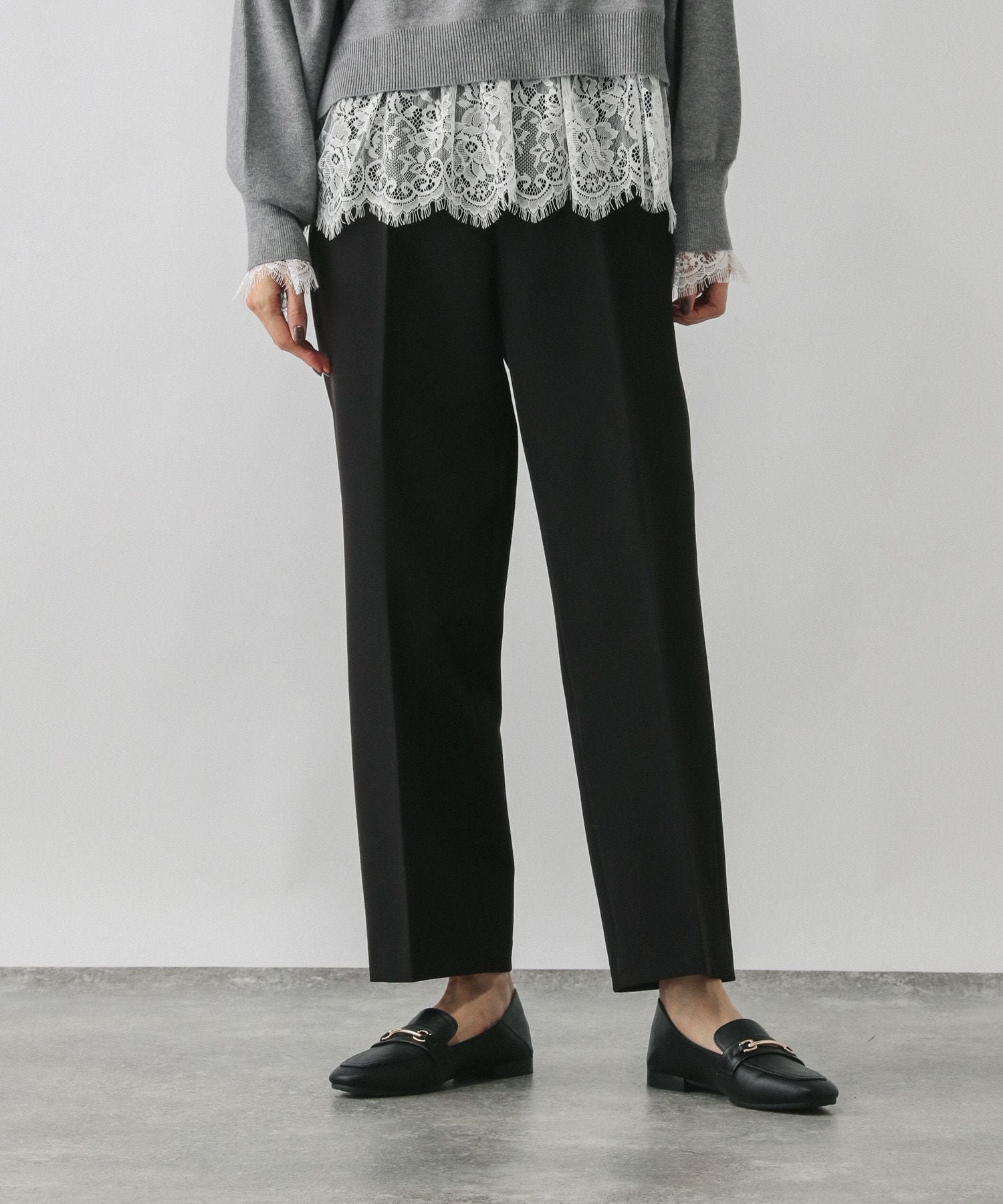 【SALE/40%OFF】GLOBAL WORK あったかウツクシルエットイージーストレートパンツ/580754 グローバルワーク パンツ その他のパンツ ブラック ブラウン グレー ネイビー