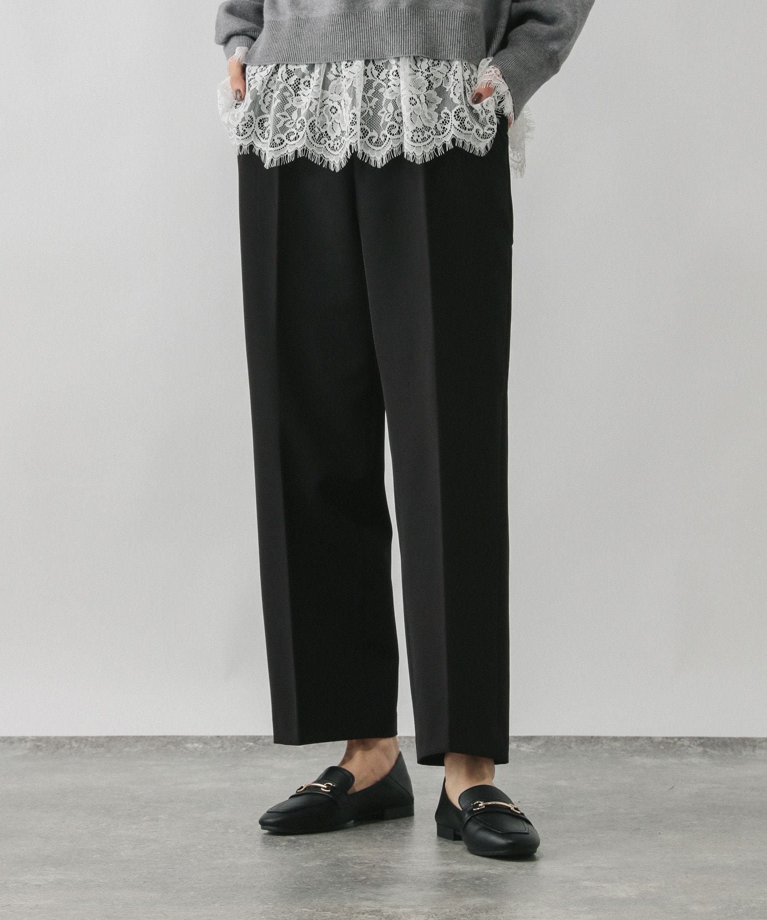 【SALE/40%OFF】GLOBAL WORK あったかウツクシルエットイージーストレートパンツ/580754 グローバルワーク パンツ その他のパンツ ブラック ブラウン グレー ネイビー