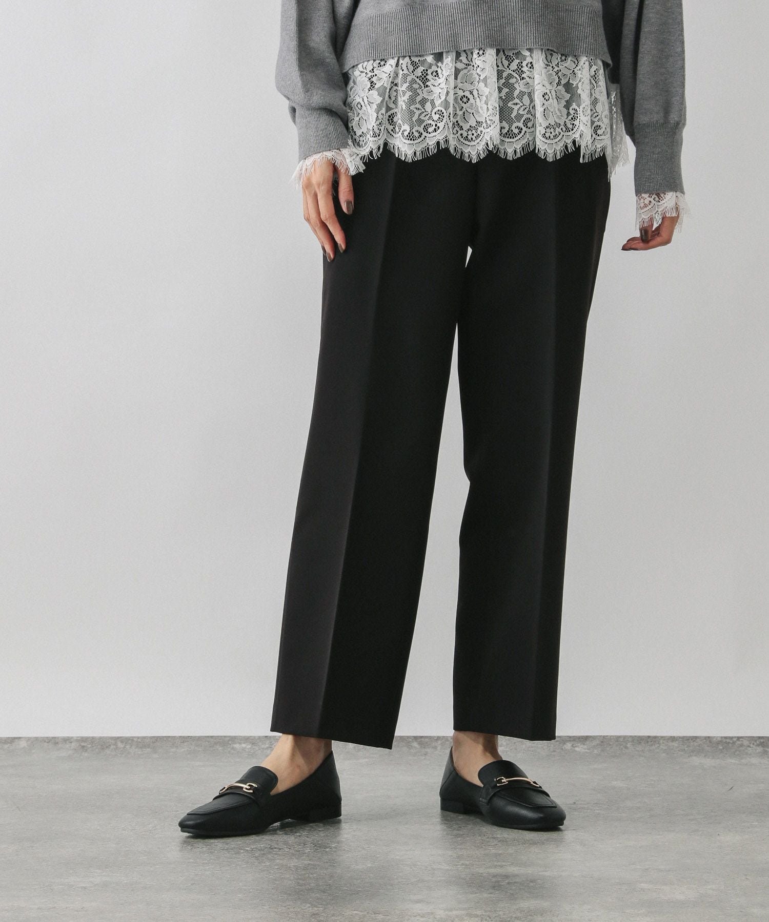 【SALE/40%OFF】GLOBAL WORK あったかウツクシルエットイージーストレートパンツ/580754 グローバルワーク パンツ その他のパンツ ブラック ブラウン グレー ネイビー