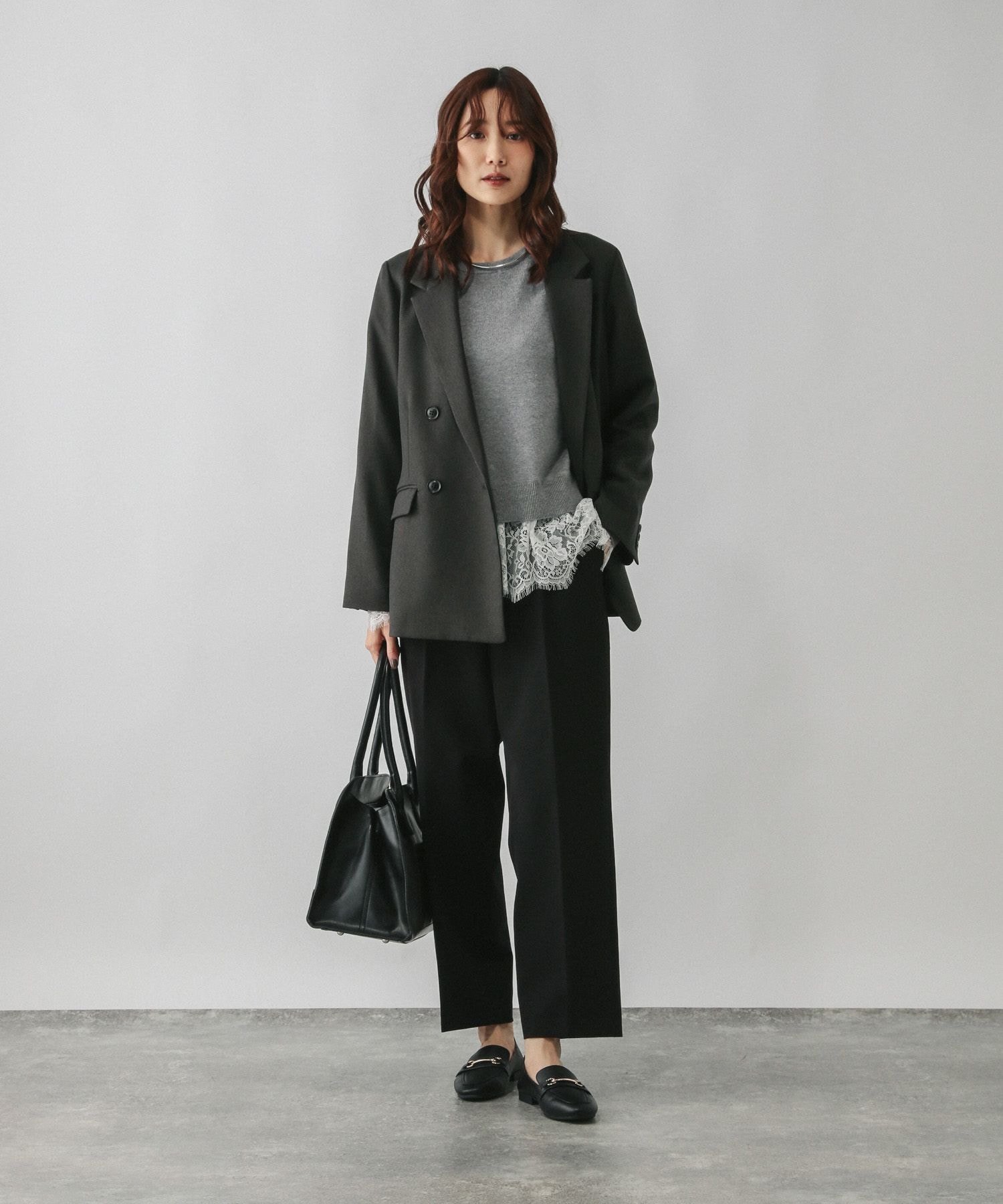 【SALE/40%OFF】GLOBAL WORK あったかウツクシルエットイージーストレートパンツ/580754 グローバルワーク パンツ その他のパンツ ブラック ブラウン グレー ネイビー