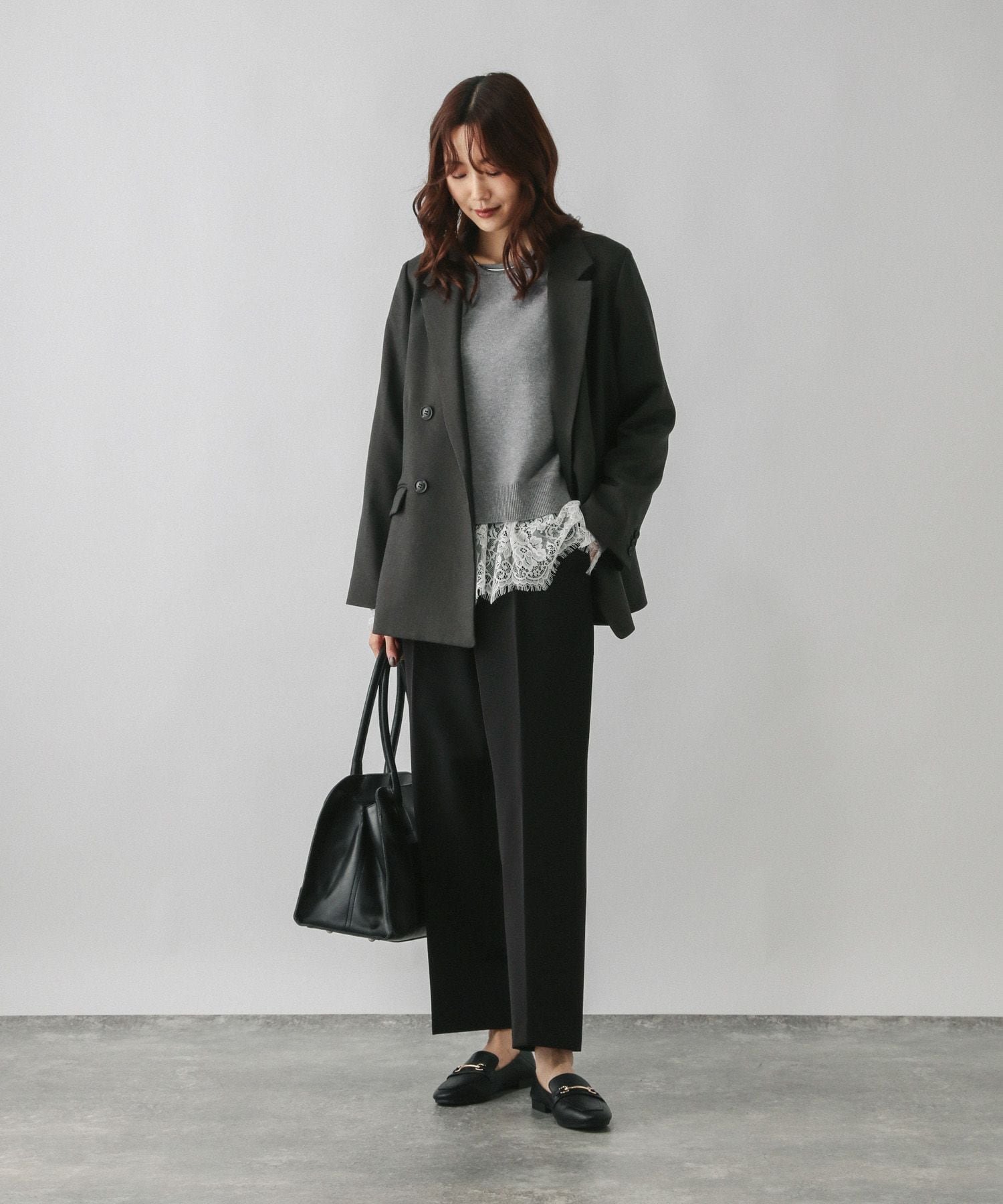 【SALE/40%OFF】GLOBAL WORK あったかウツクシルエットイージーストレートパンツ/580754 グローバルワーク パンツ その他のパンツ ブラック ブラウン グレー ネイビー