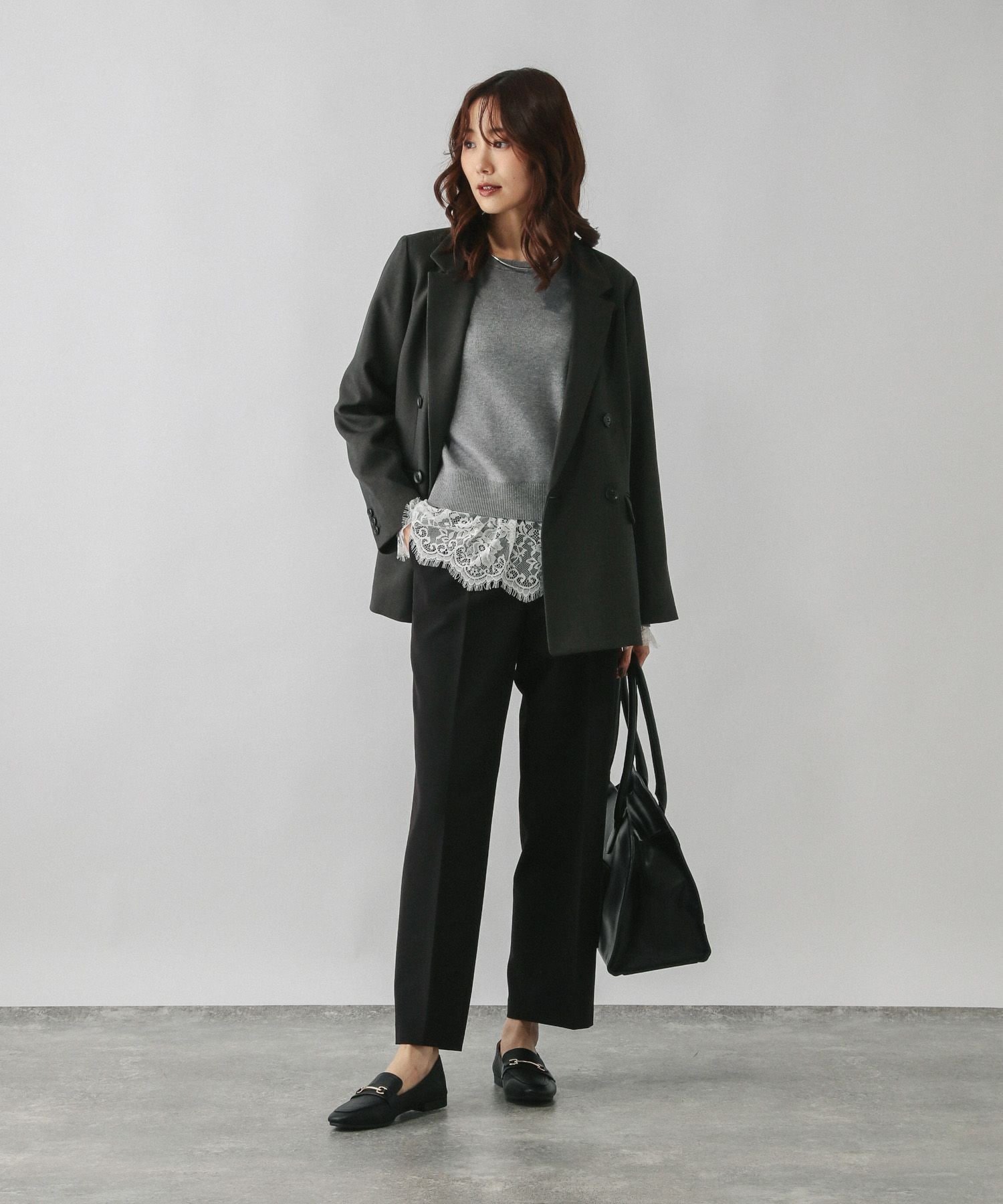 【SALE/40%OFF】GLOBAL WORK あったかウツクシルエットイージーストレートパンツ/580754 グローバルワーク パンツ その他のパンツ ブラック ブラウン グレー ネイビー