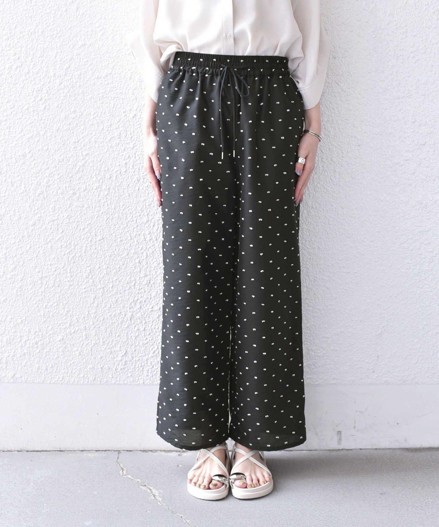 【SALE／30%OFF】SHIPS Colors SHIPS Colors:＜手洗い可能＞カットドビー イージー パンツ◇ シップス パンツ その他のパンツ ブラック ブラウン【送料無料】
