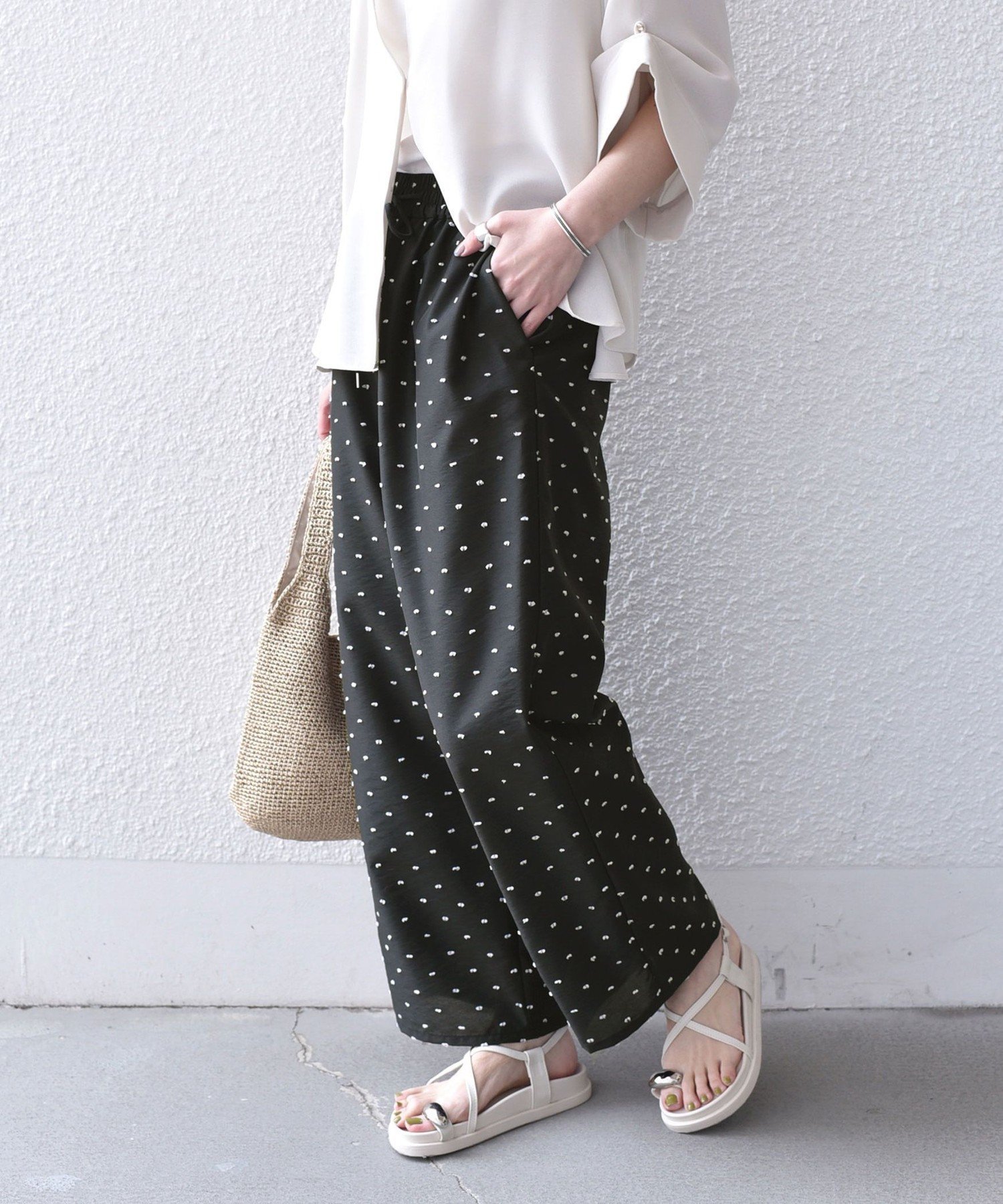 【SALE／30%OFF】SHIPS Colors SHIPS Colors:＜手洗い可能＞カットドビー イージー パンツ◇ シップス パンツ その他のパンツ ブラック ブラウン【送料無料】
