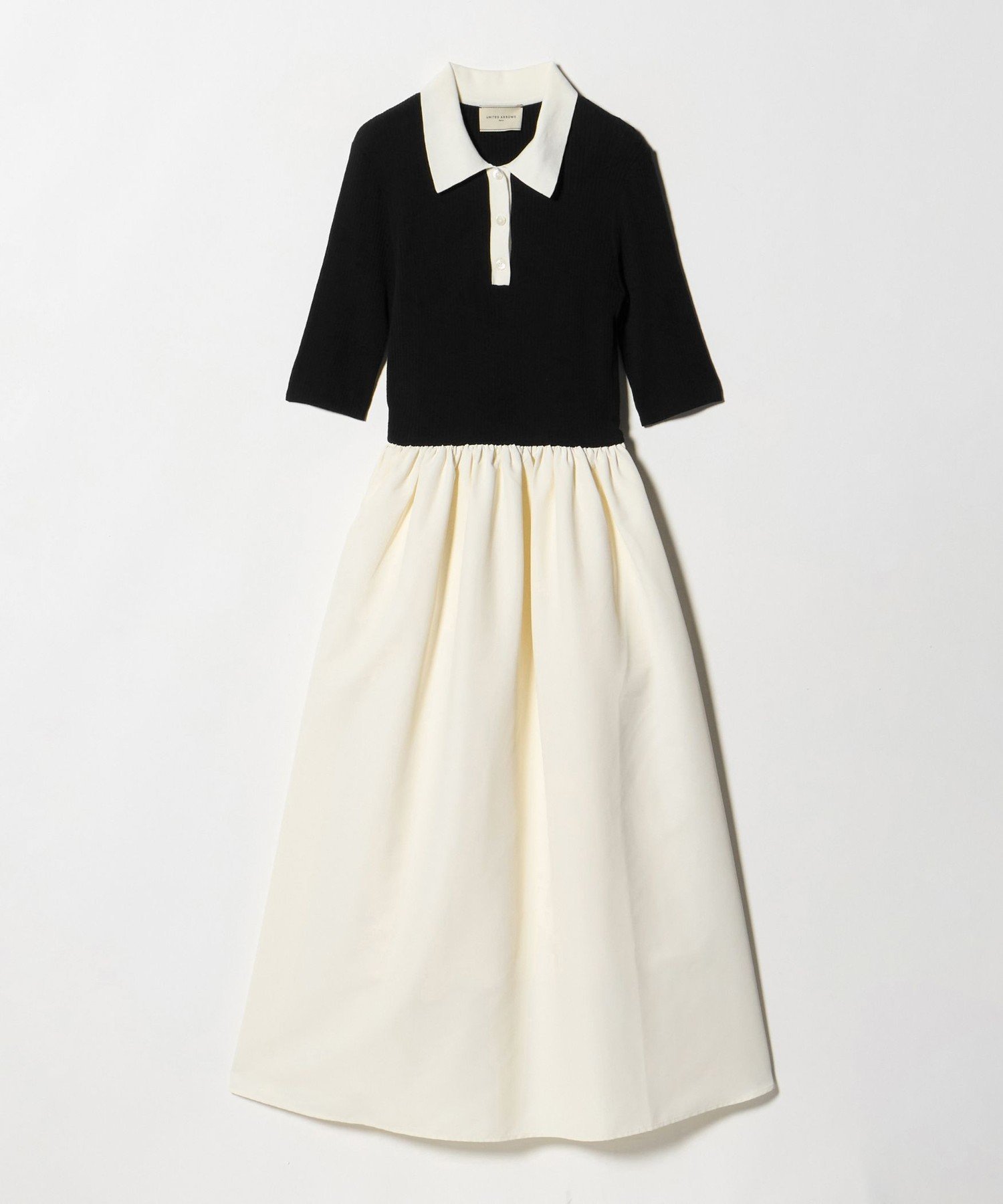 SALE／40%OFF】UNITED ARROWS フィット&フレア ポロワンピース