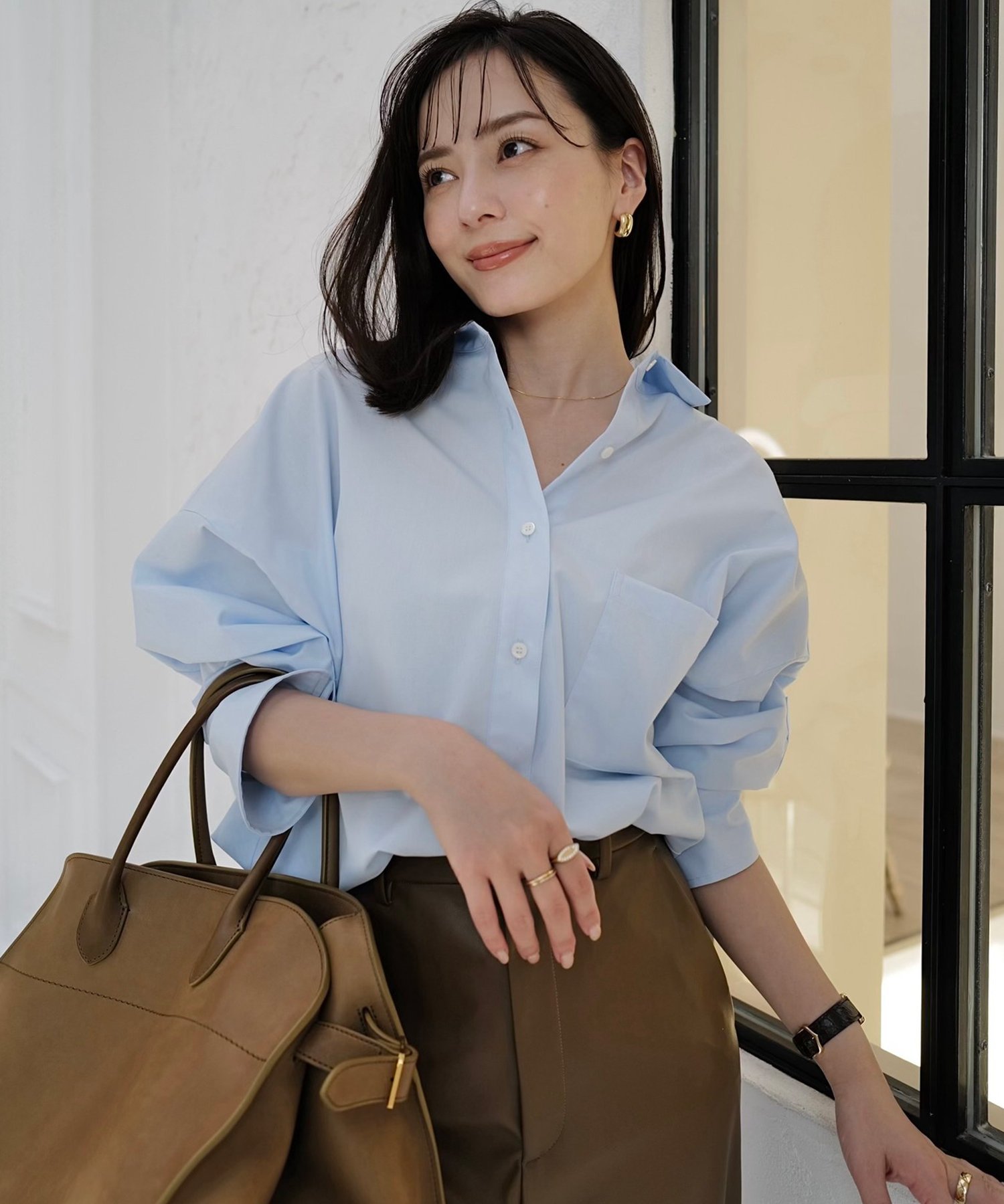 anuans スタンダードシャツ アニュアンス トップス シャツ・ブラウス