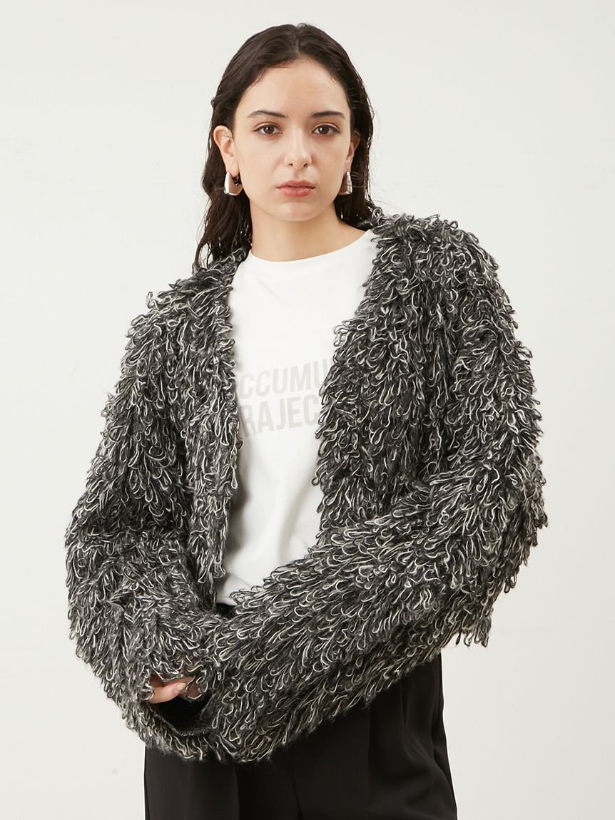 SALE／50%OFF】Mila Owen クロップドループヤーンカーディガン ミラ 