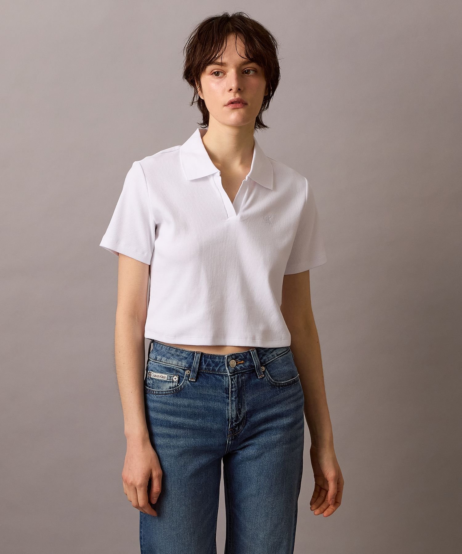 新品　カルバンクライン　ゴルフ　ゴルフウェア　日本製　長袖ポロシャツ　ホワイト 新品 カルバンクライン ゴルフ ゴルフウェア 日本製 長袖ポロシャツ