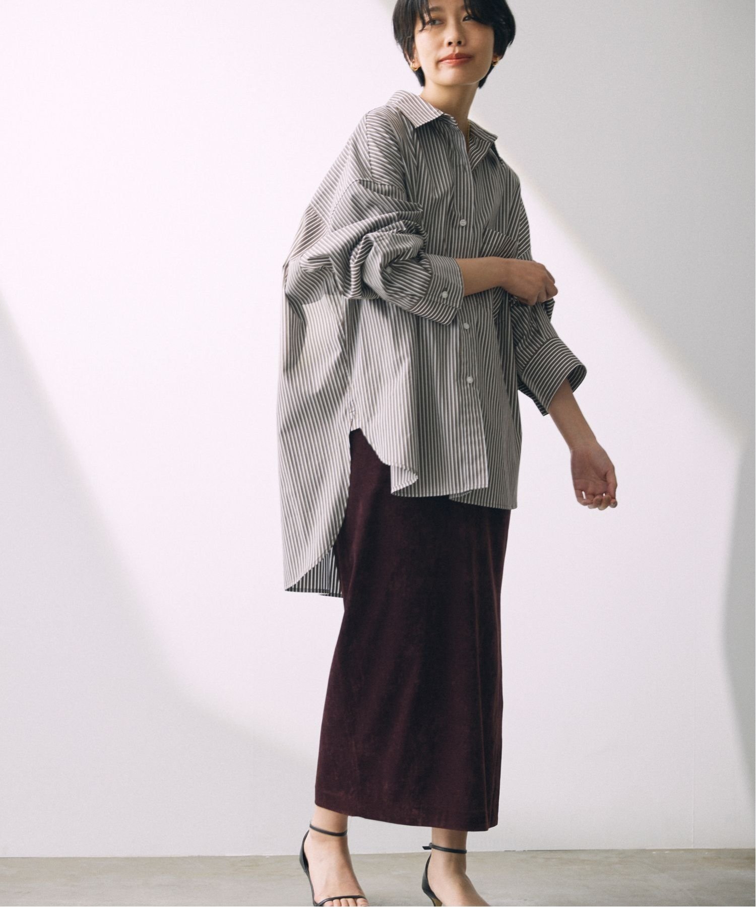 SALE／10%OFF】BABYLONE ストライプビッグシャツ バビロン トップス 