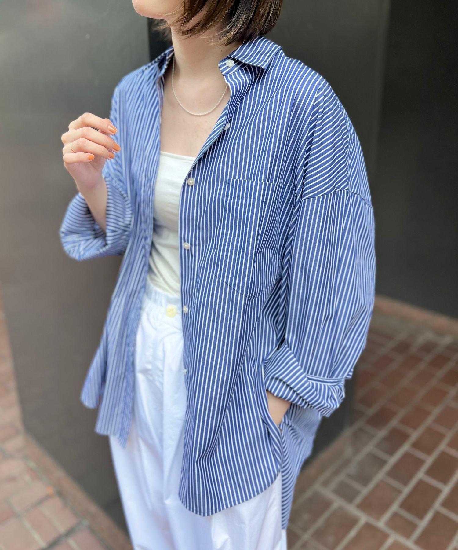 SALE／10%OFF】BABYLONE ストライプビッグシャツ バビロン トップス 