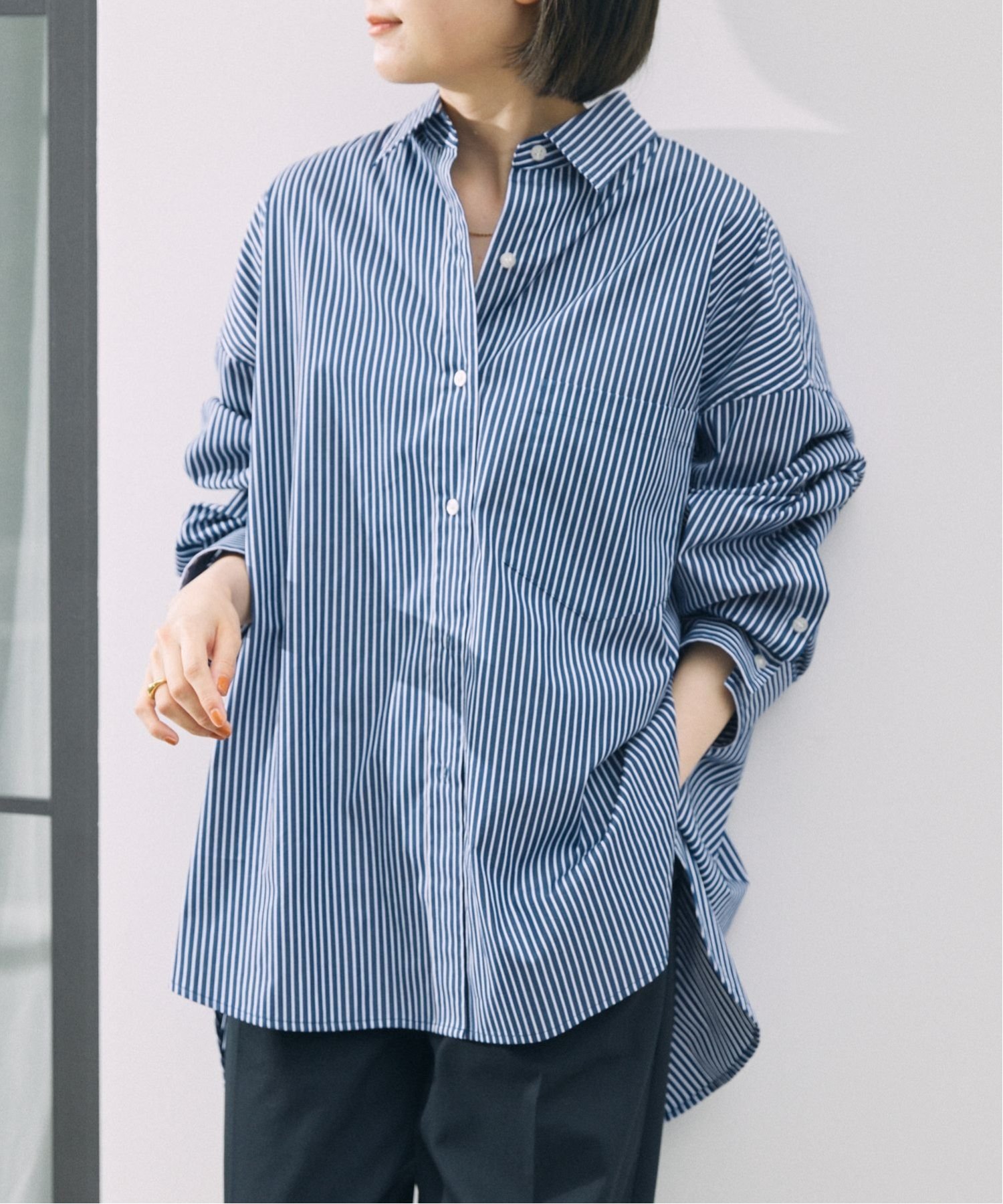 SALE／10%OFF】BABYLONE ストライプビッグシャツ バビロン トップス 