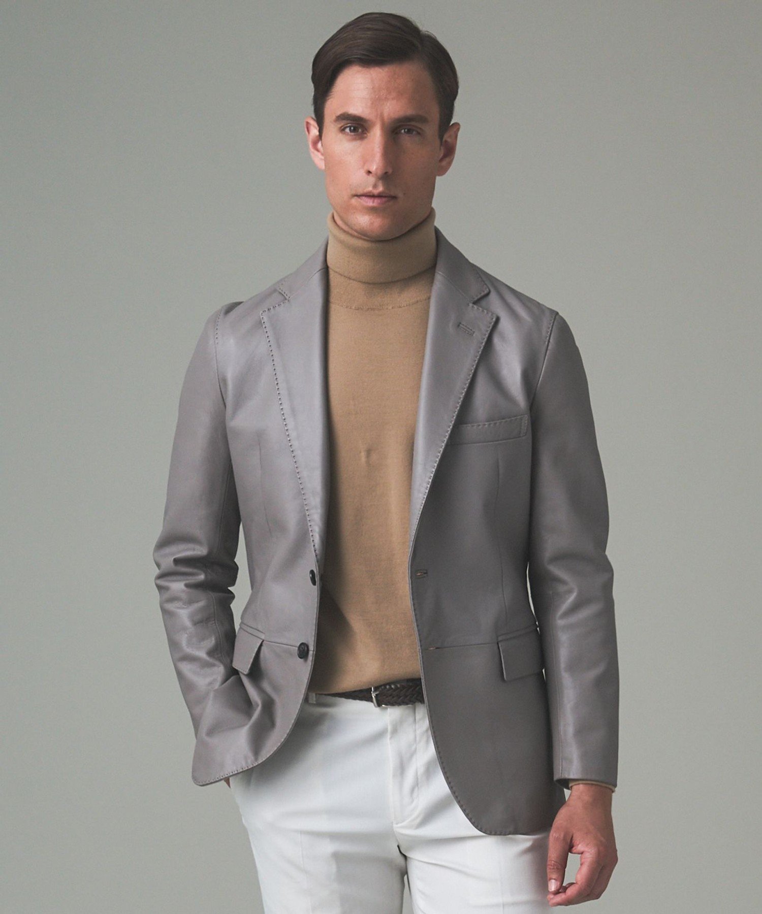 【新品未使用】五大陸ビジネスジャケット Mサイズ グレー系 楽天市場】【24AW新作】シープレザー レザーテーラードジャケット／五