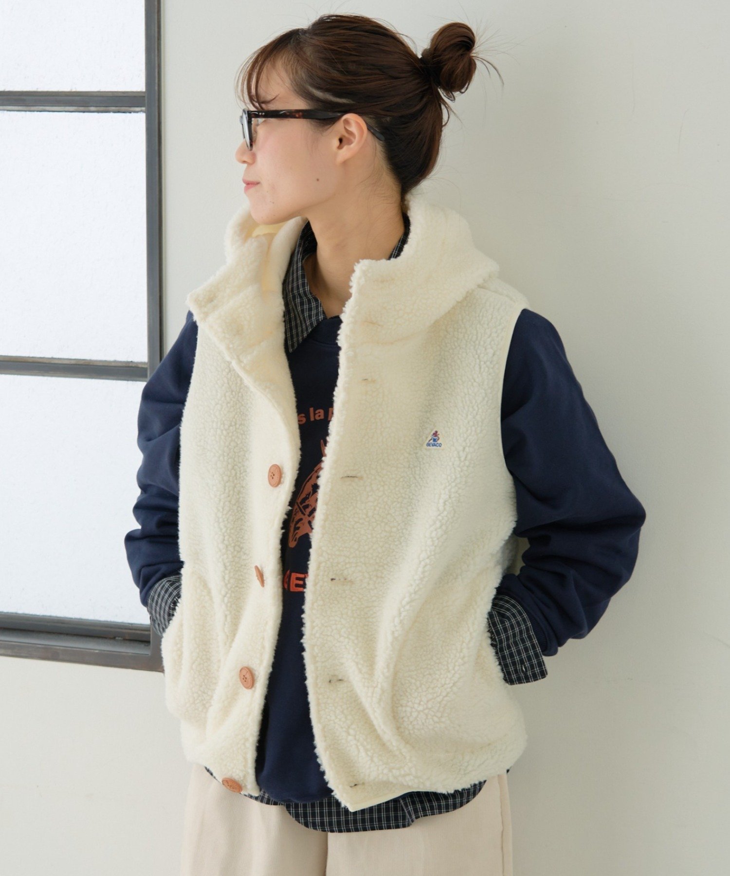 ★美品★GYMPHLEX BOA HOODED VESTアーバンリサーチドアーズ アーバンリサーチ ドアーズ URBAN RESEARCH DOORS GYMPHLEX BOA HOODED