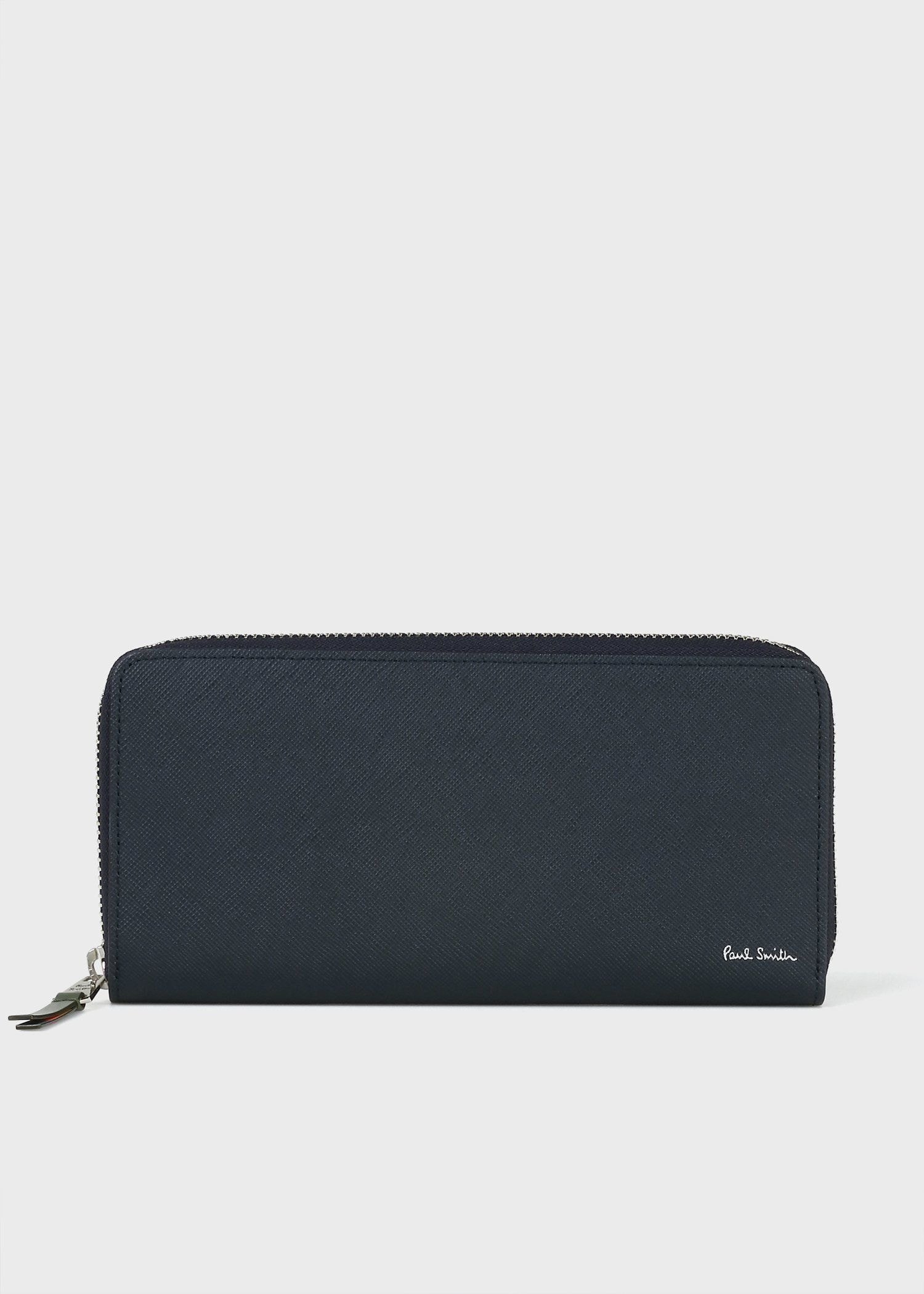 ポールスミス 長財布 ラウンドファスナー ブライトストライププラー